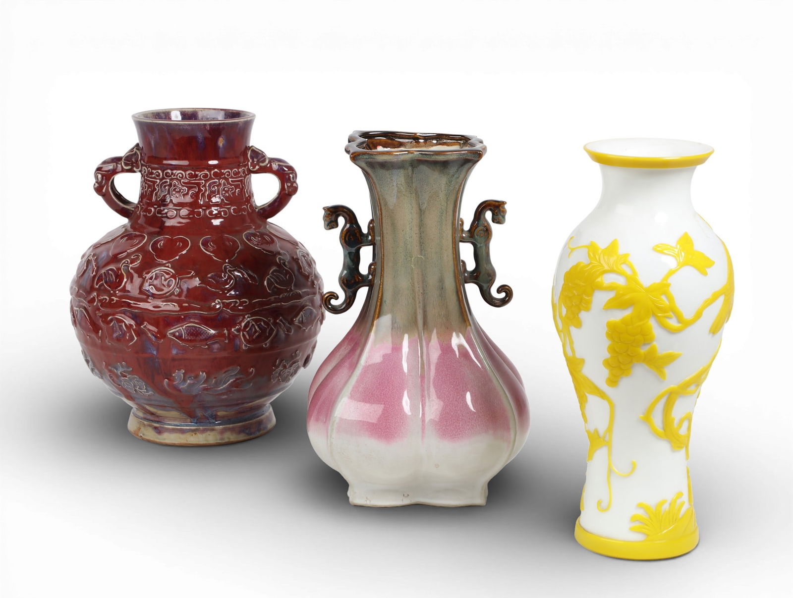 A group of three Chinese vases (1 of 9)