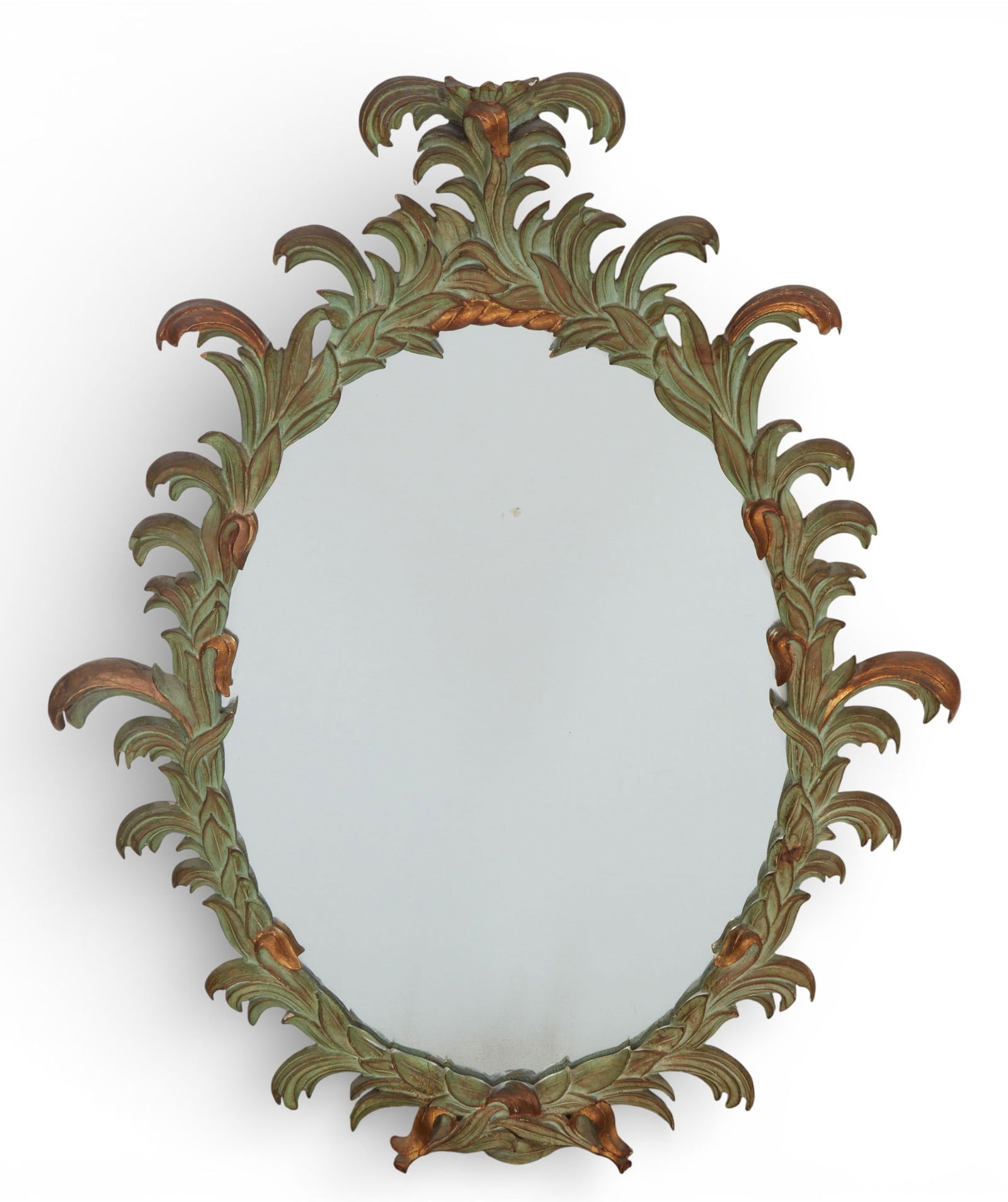 An ornate carved wood mirror (1 of 5)