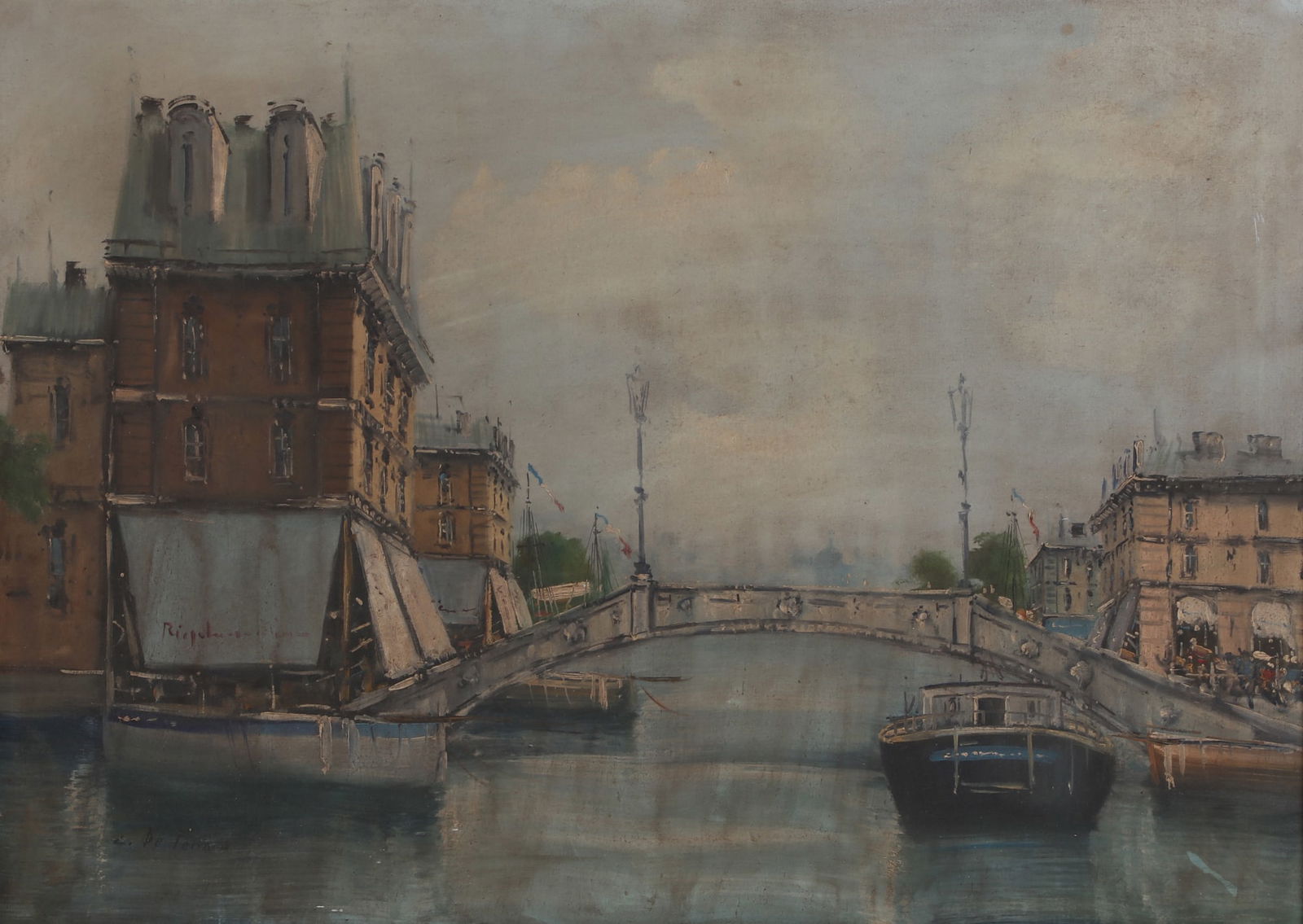 A harbor scene painting (1 of 4)