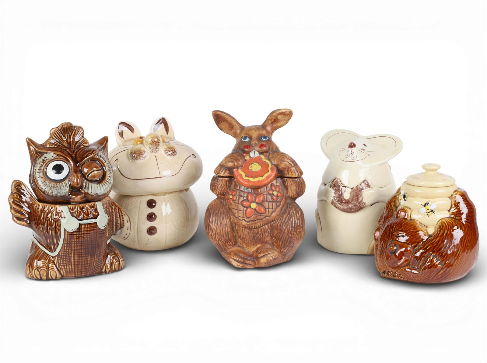 A group of five vintage animal themed cookie jars (1 of 6)