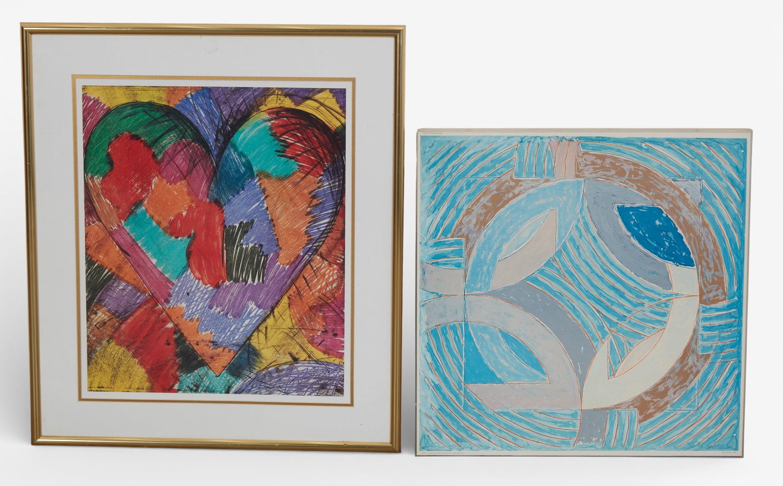 Jim Dine and Frank Stella, two framed reproductions (1 of 5)