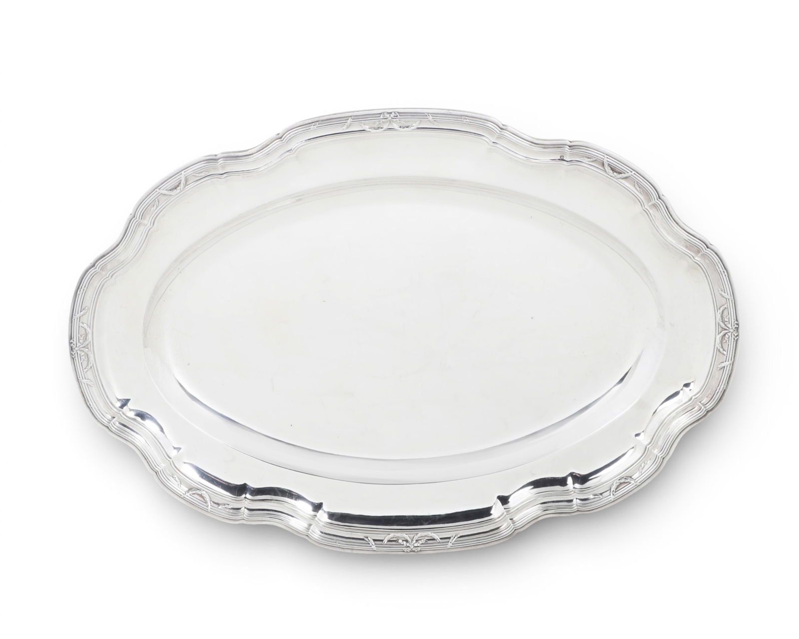 A French first standard silver oval platter, Victor Boivin, Paris, early 20th century (1 of 6)