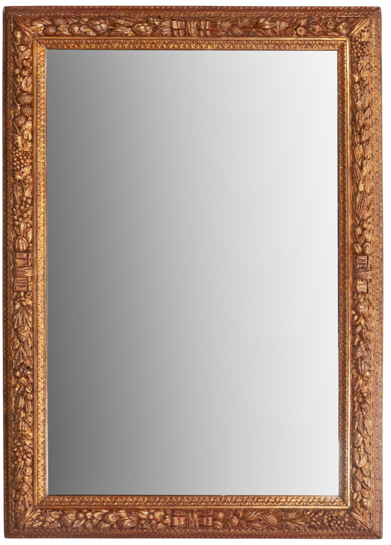 An imposing Continental Baroque style gilt wood mirror, 18th/19th century (1 of 6)