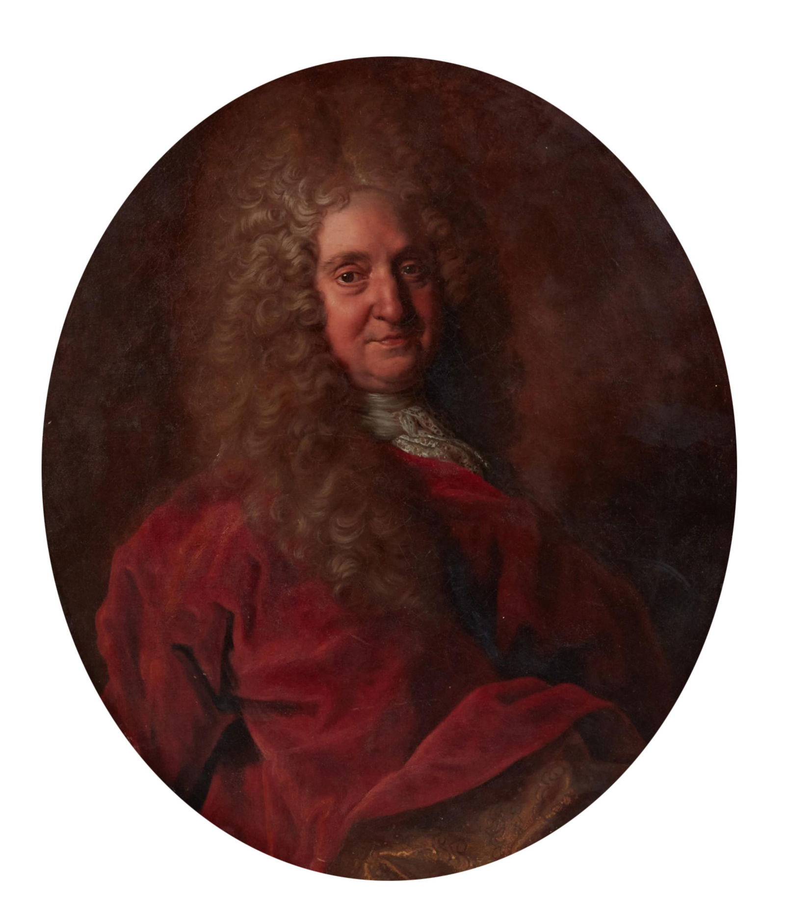 Manner of Nicolas de Largilliere (French, 1656-1746), Portrait of a gentleman, oil on canvas: Manner of Nicolas de Largilliere(French, 1656-1746)Portrait of a gentlemanoil on canvaswith inscription to reverse31 1/2 x 25in (80 x 64cm) Provenance:Property from the Colle