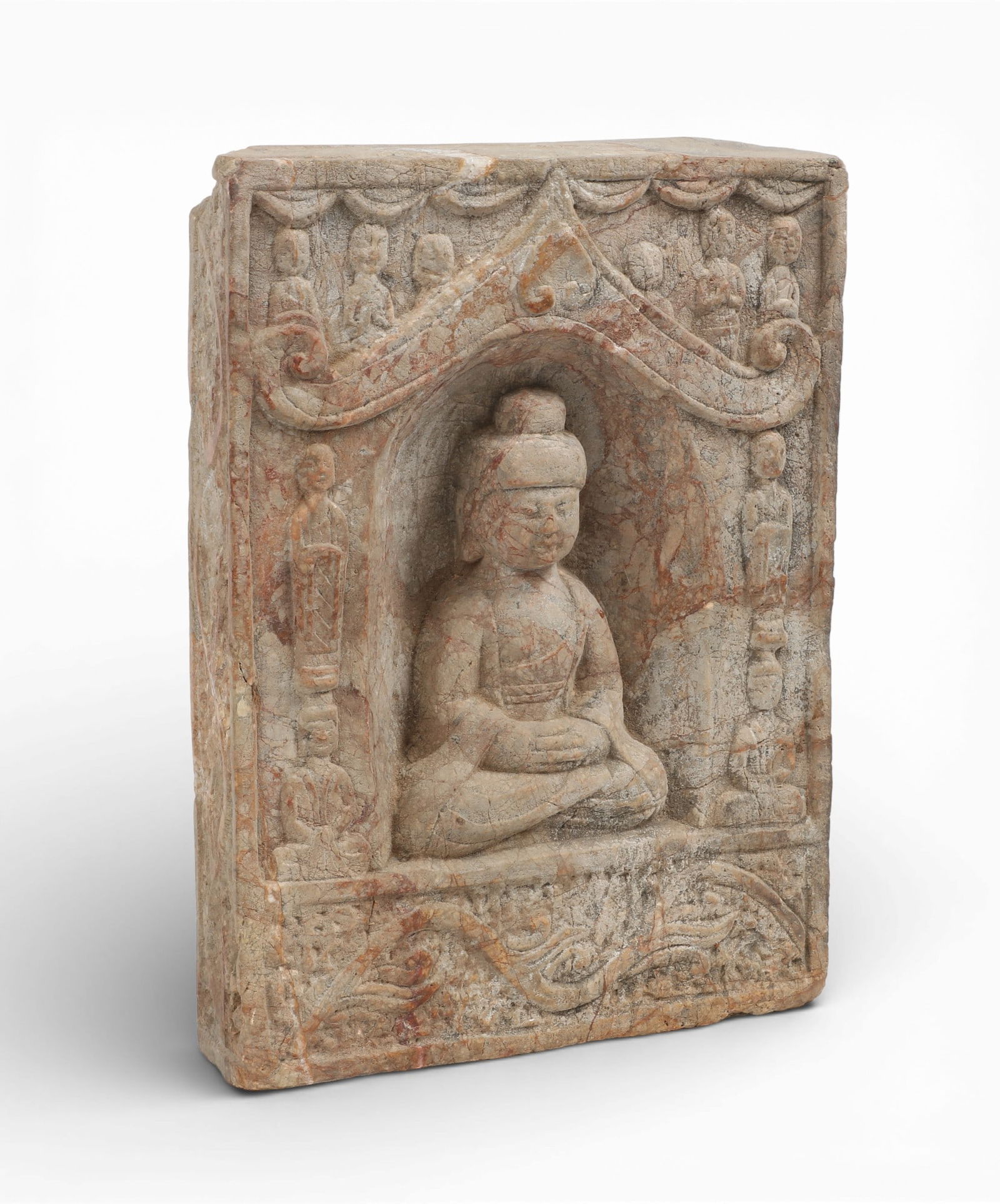 A Chinese stone votive Buddhist stele (1 of 5)