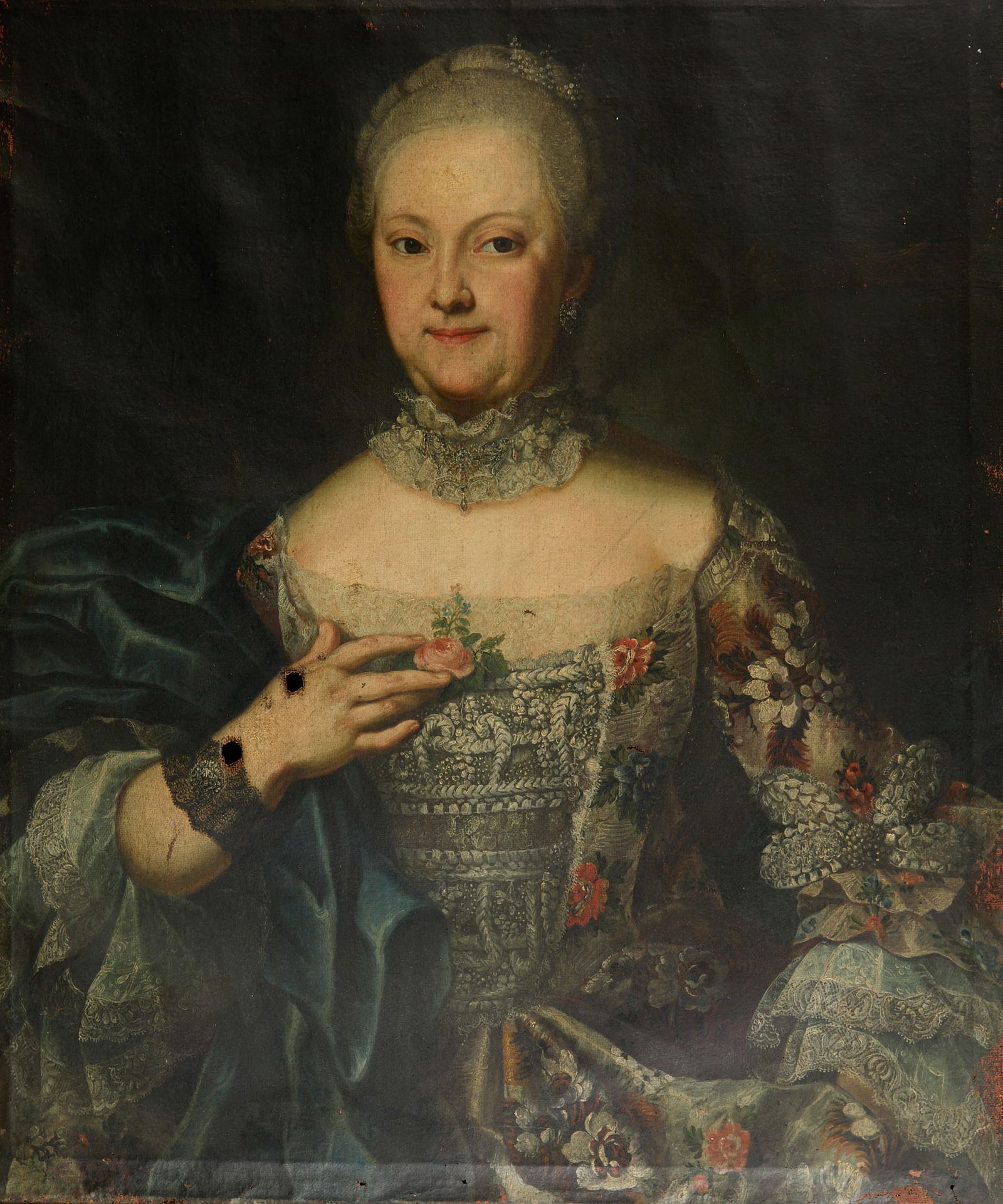 German School (18th century), Portrait of a lady, oil on canvas, 30 x 25in (76 x 64in) (1 of 4)