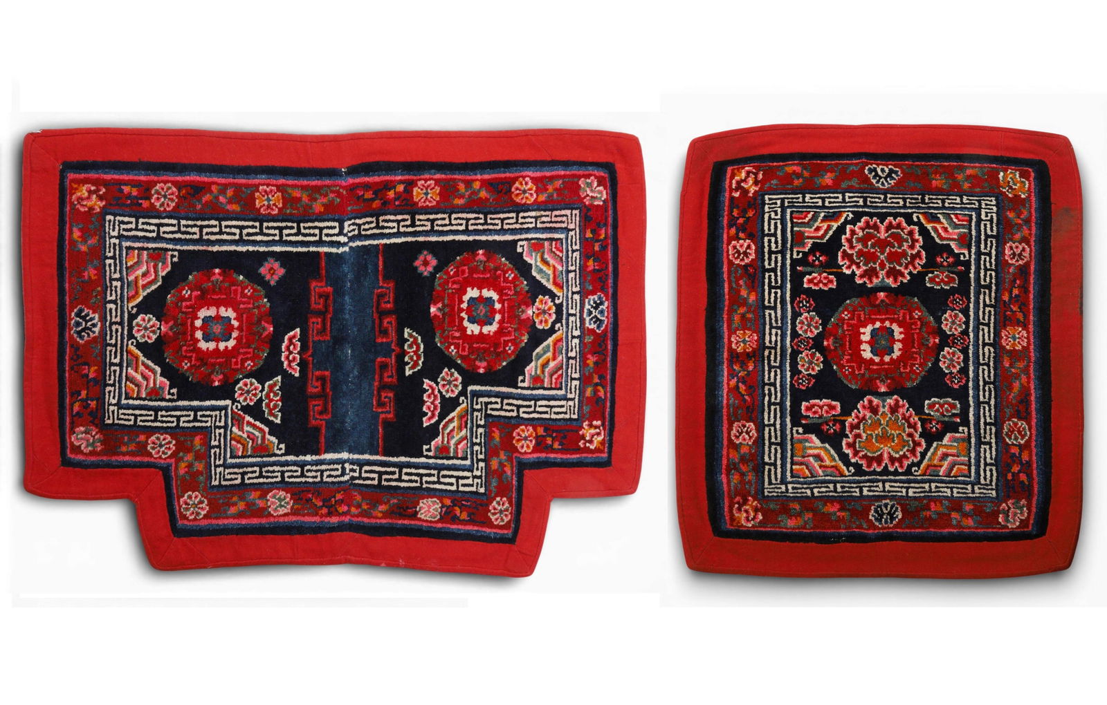 Two saddle rugs, Tibet, early 20th century (1 of 9)