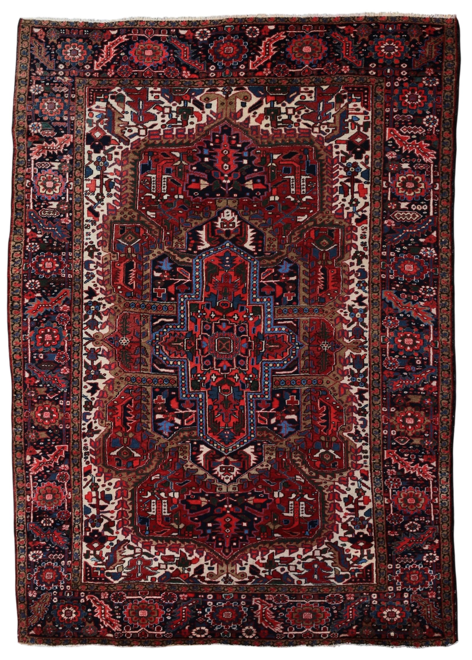 A Heriz rug, North West Persia, mid 20th century (1 of 3)