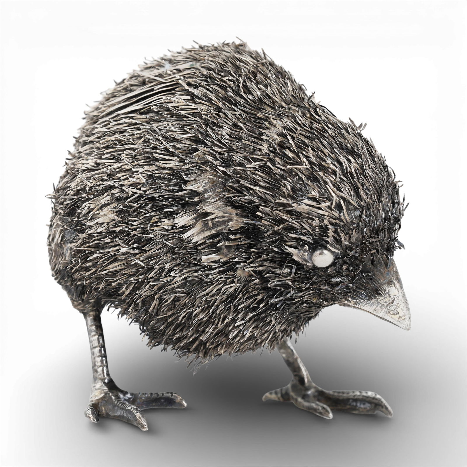 A Mario Buccellati 800 standard silver model of a chick, Milan, second half 20th century (1 of 5)