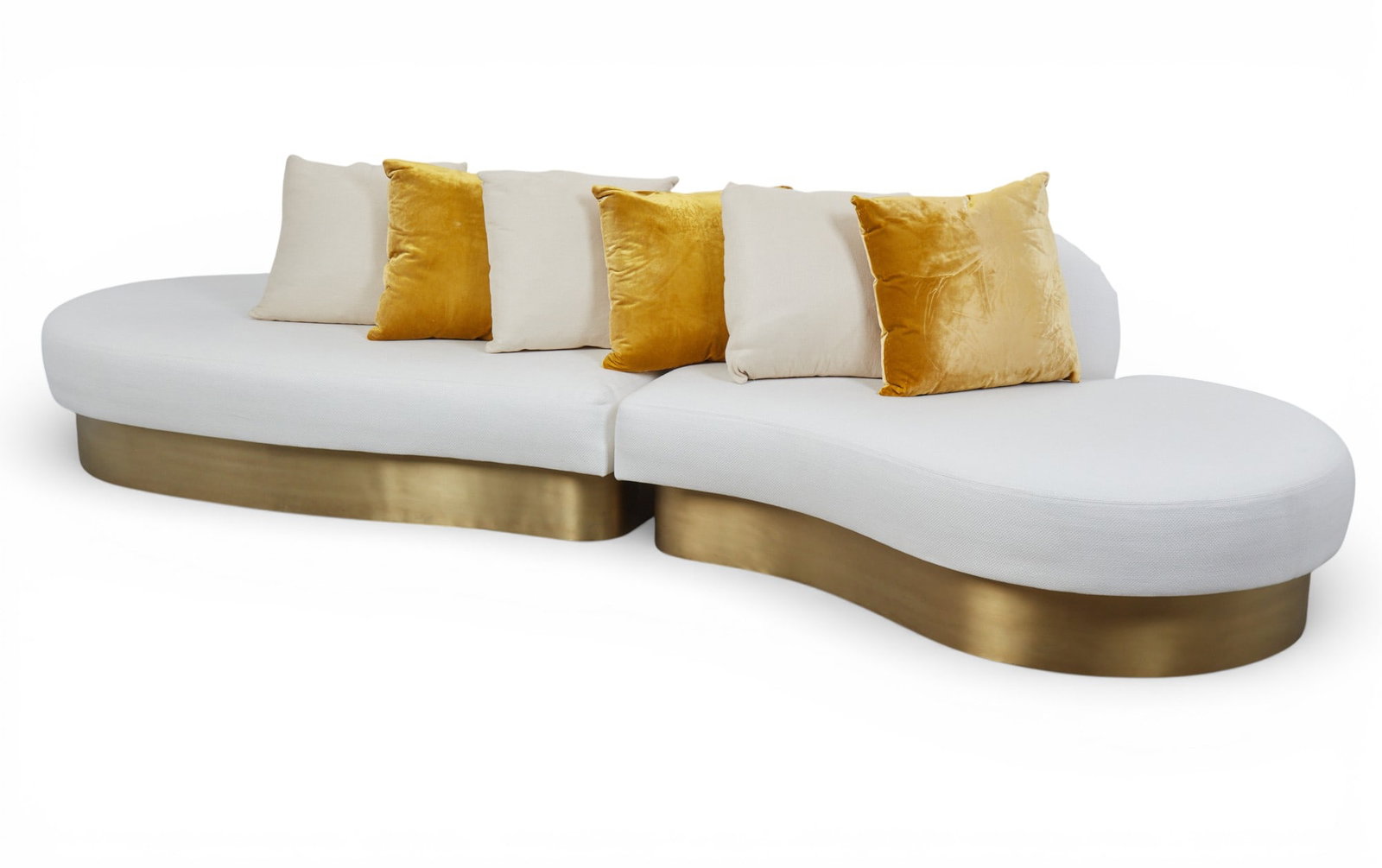 A Coup Studio biomorphic two piece sectional, modern: A Coup Studio biomorphic two piece sectionalmodernheight 32in (81.5cm ); width overall 132in (335cm); depth 46in (117cm) Provenance:Property from a Private Los Angeles Residence curated by Martyn Law