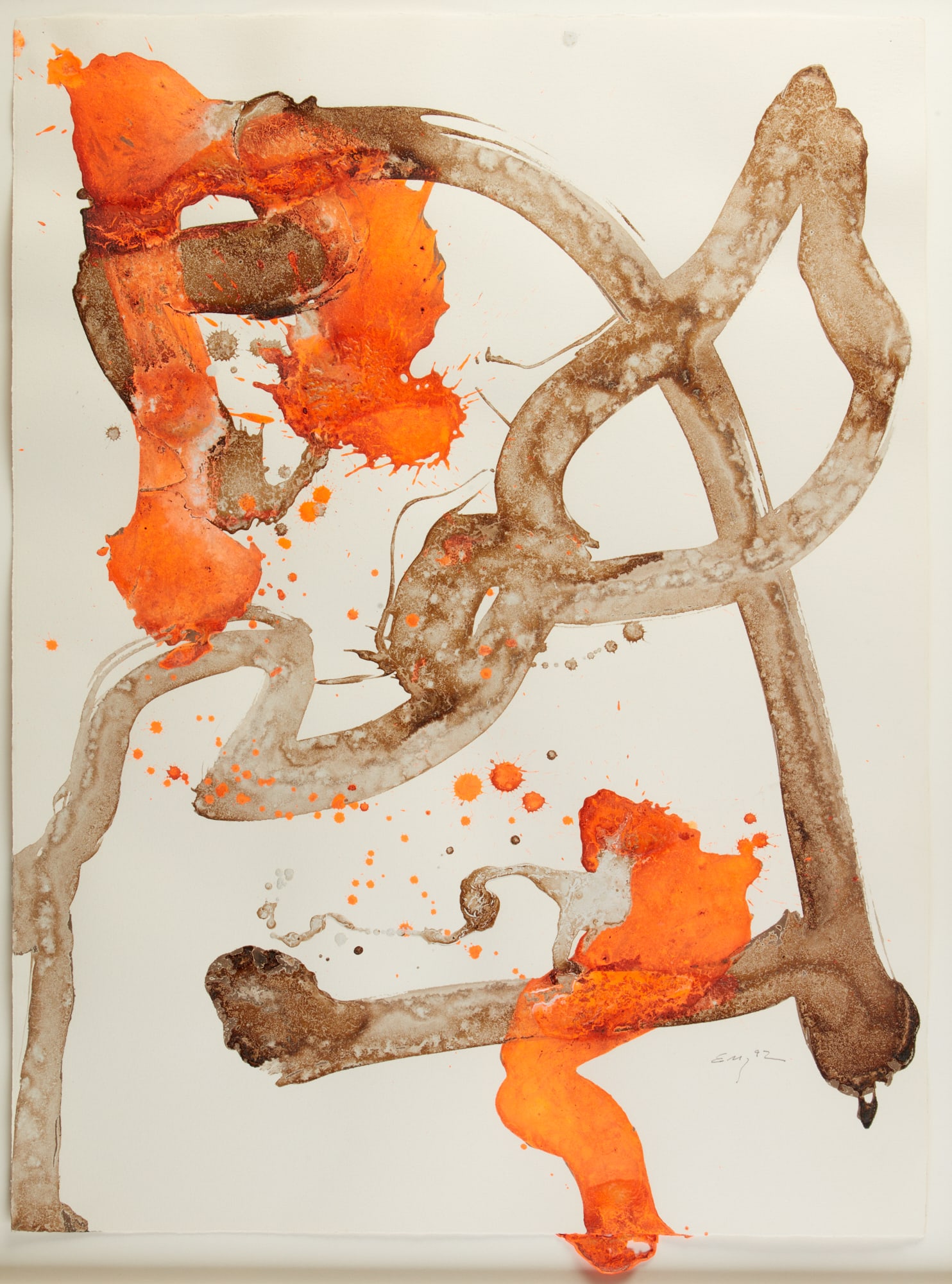 Ed Moses (American, 1926-2018), Abstract composition, 1992, acrylic on paper laid down, 34 x 25 (1 of 5)