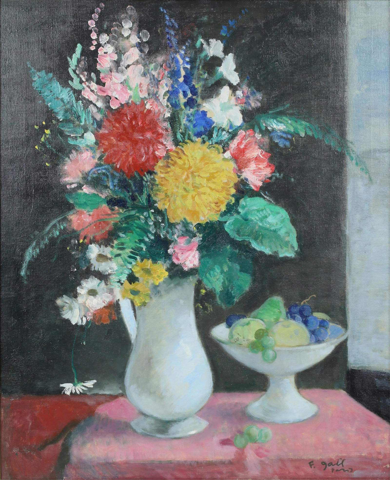 Francois Gall (Hungarian/French, 1912-1987), Floral Still Life, oil on canvas, 24 x 20in (61 x 51cm): Francois Gall(Hungarian/French, 1912-1987)Floral Still Lifeoil on canvassigned lower right F gall / Paris24 x 20in (61 x 51cm) Provenance:Property from the Collection