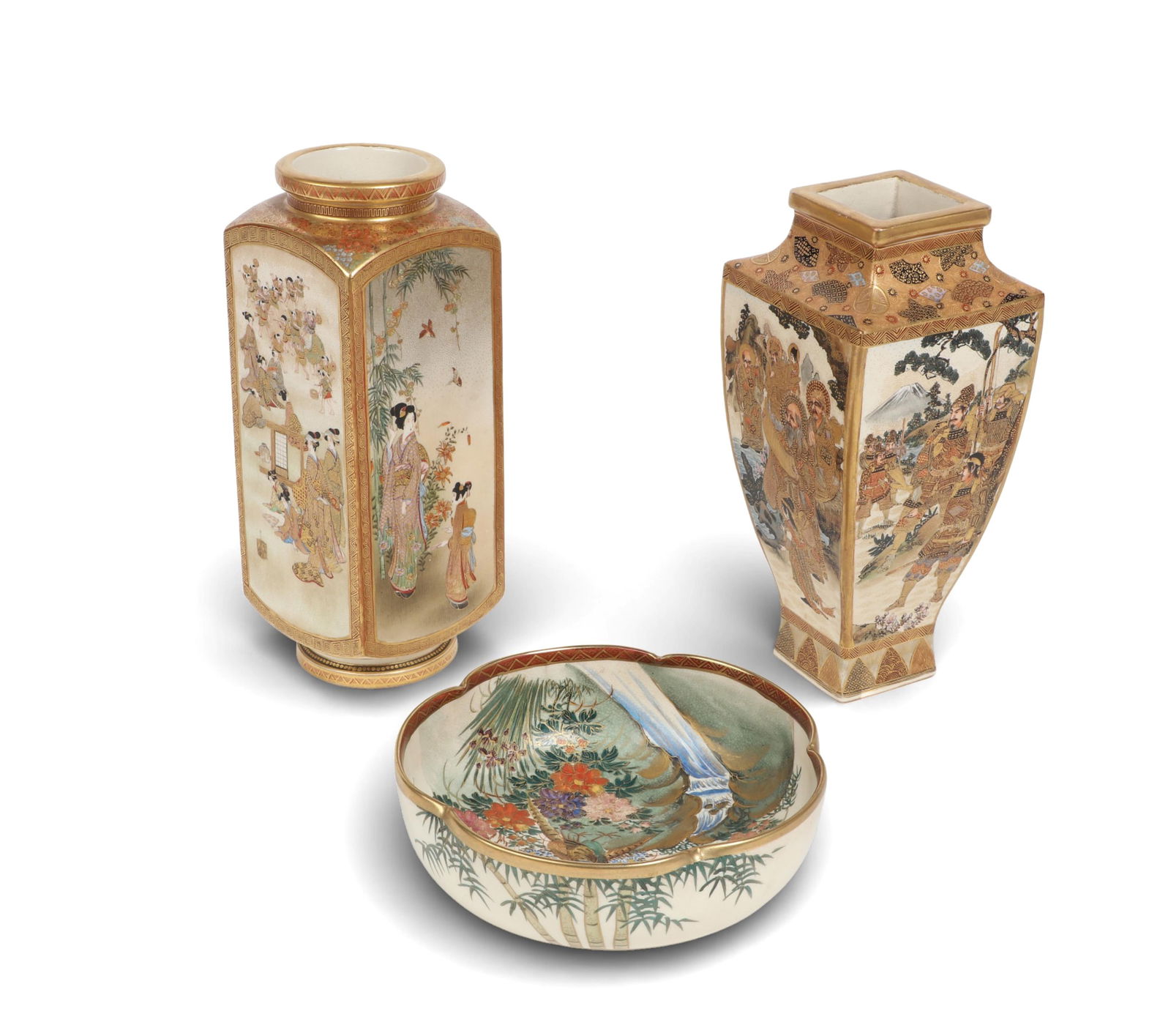 Three Japanese Satsuma vessels (1 of 12)