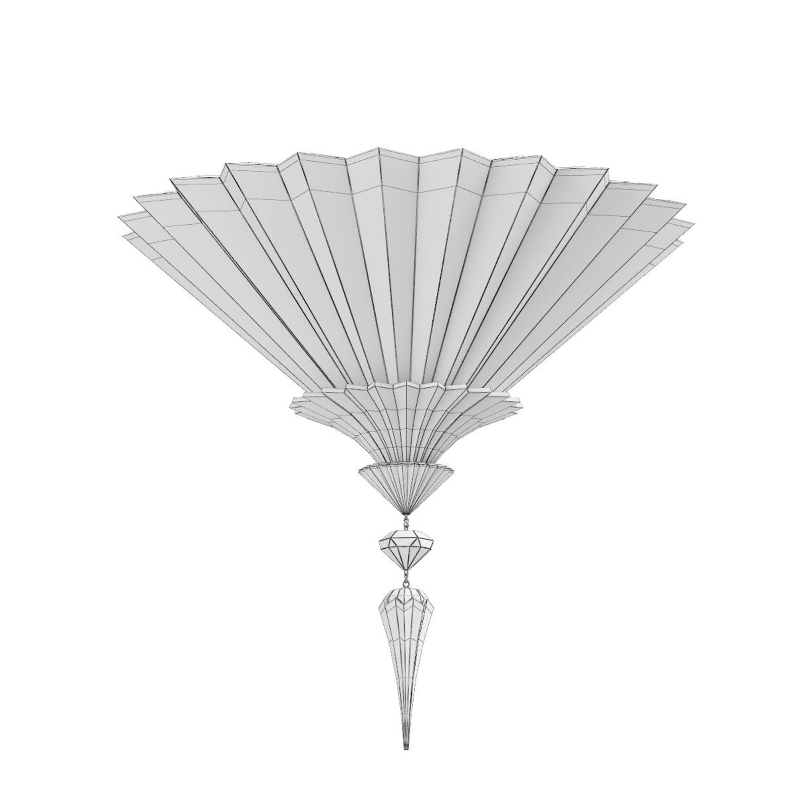 A Baccarat glass Mille Nuits ceiling light, modern: A Baccarat glass Mille Nuits ceiling lightmodernWith manufacturer's label.height 15in (38cm); diameter 15 1/2in (39.5cm)