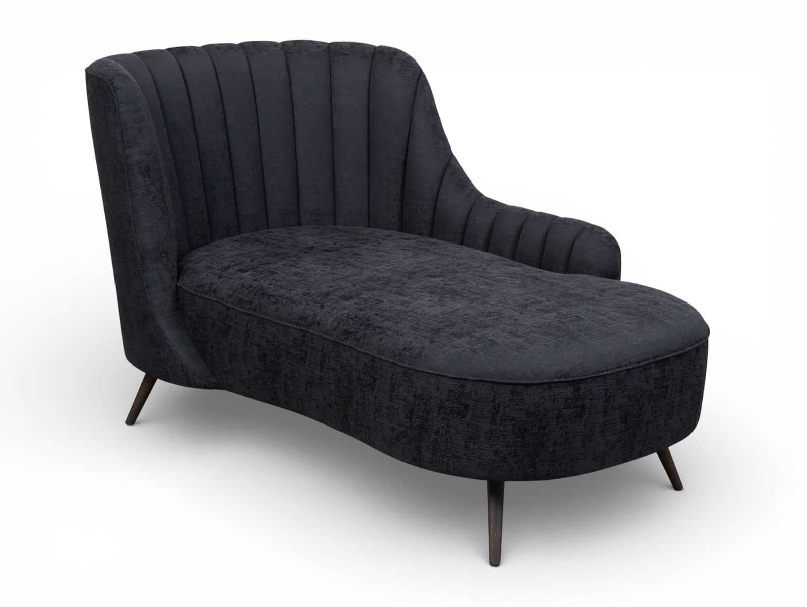 A bespoke black upholstered chaise longue , modern (1 of 7)