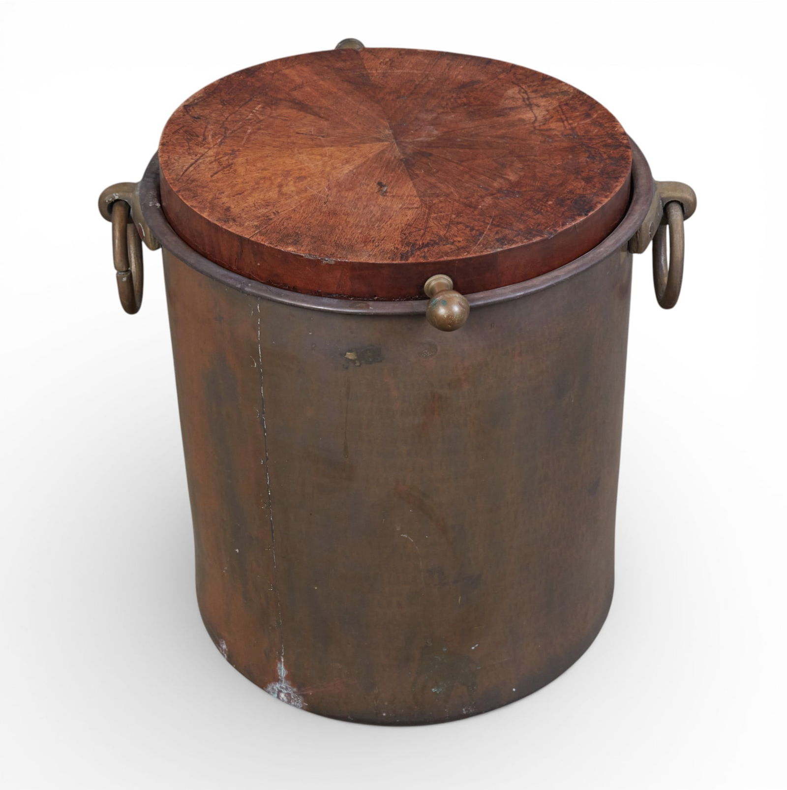 A copper and brass antique butter churn (1 of 5)