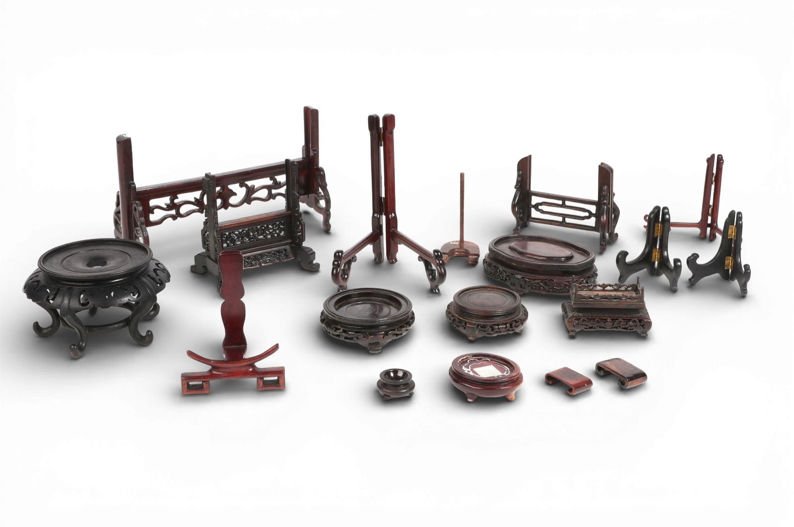 A group of Chinese wooden stands, (20) (1 of 2)
