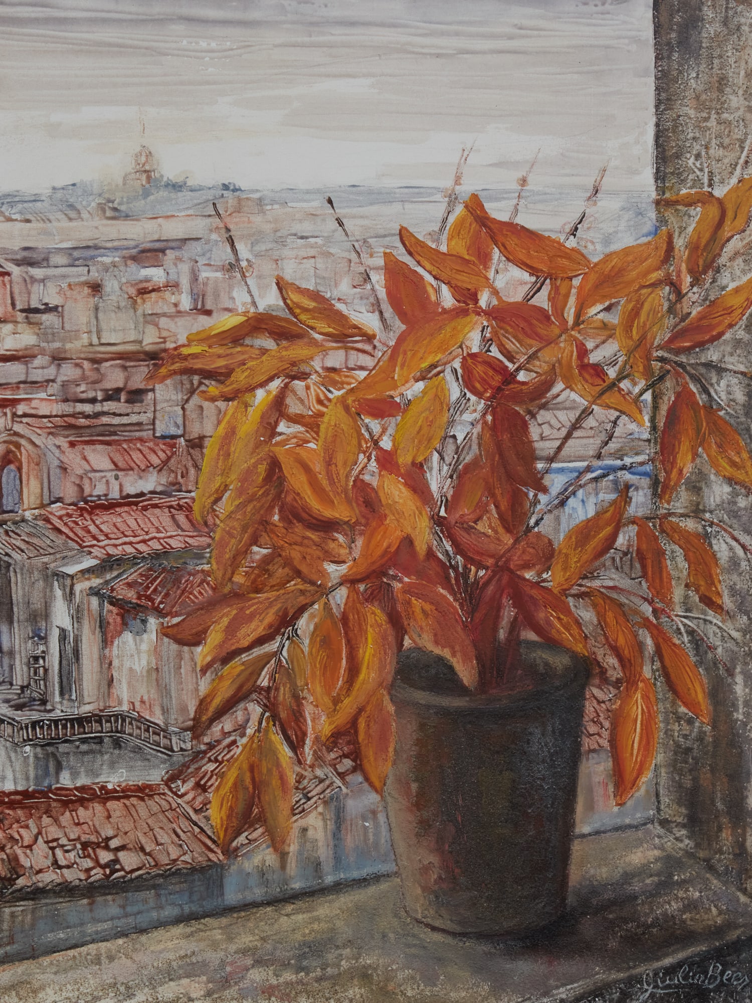 Giulia Beer (unknown, 20th century), Window on Paris, oil on canvas, height 31 x width 24in (79 x: Giulia Beer unknown 20th century Window on Paris oil on canvas height 31 x width 24in (79 x 61cm)