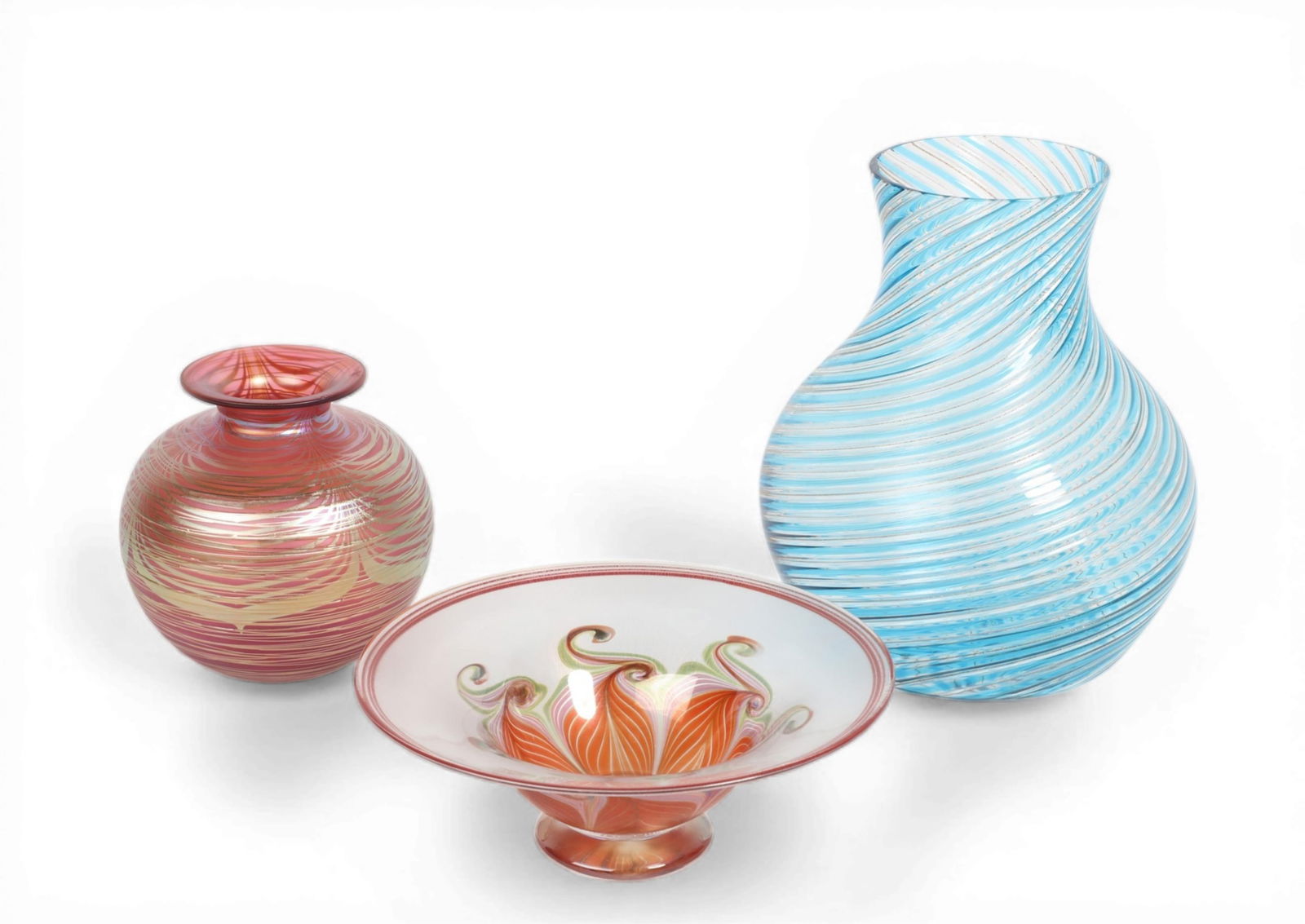 Three Art glass vases, Correia, Salvati and Vandermark (1 of 5)