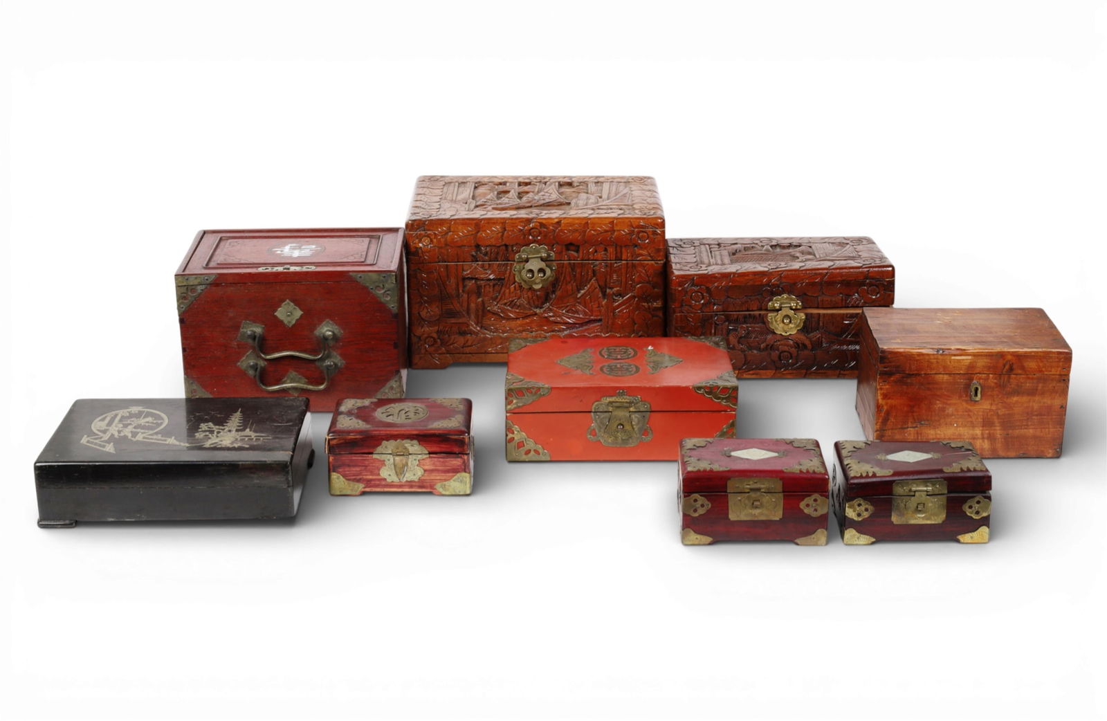 A group of nine Asian boxes (1 of 8)