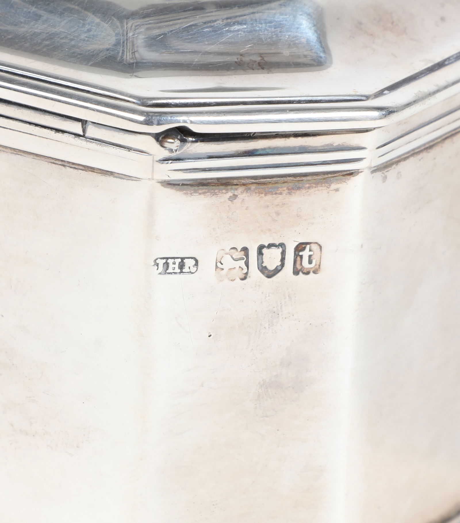A sterling silver tea caddy - 3