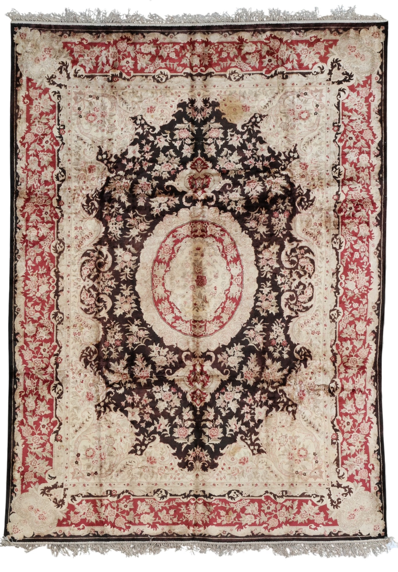 A Chinese silk rug: A Chinese silk rug Approximately 12ft x 9ft (360 x 270cm)