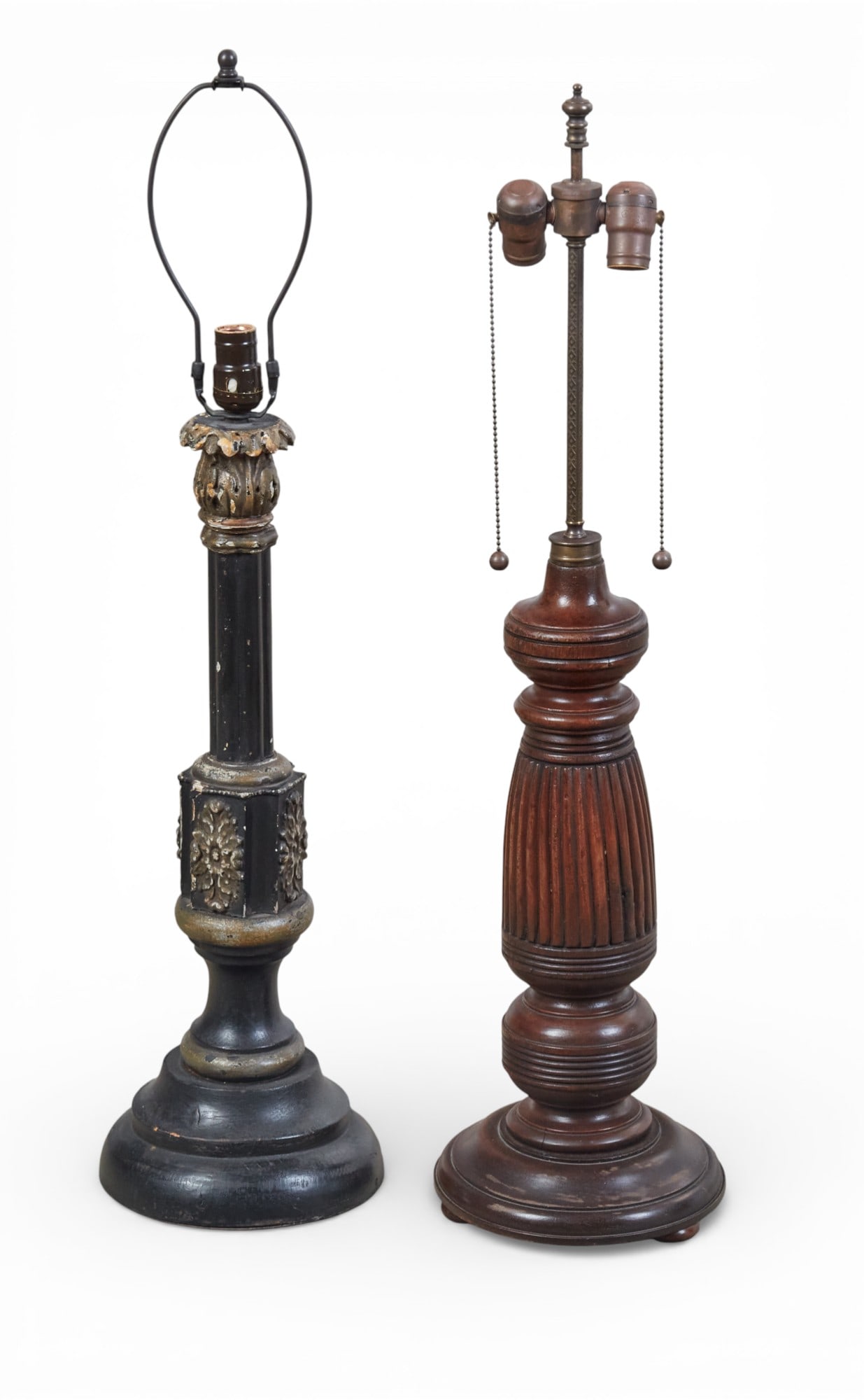 Two wooden table lamps (1 of 4)