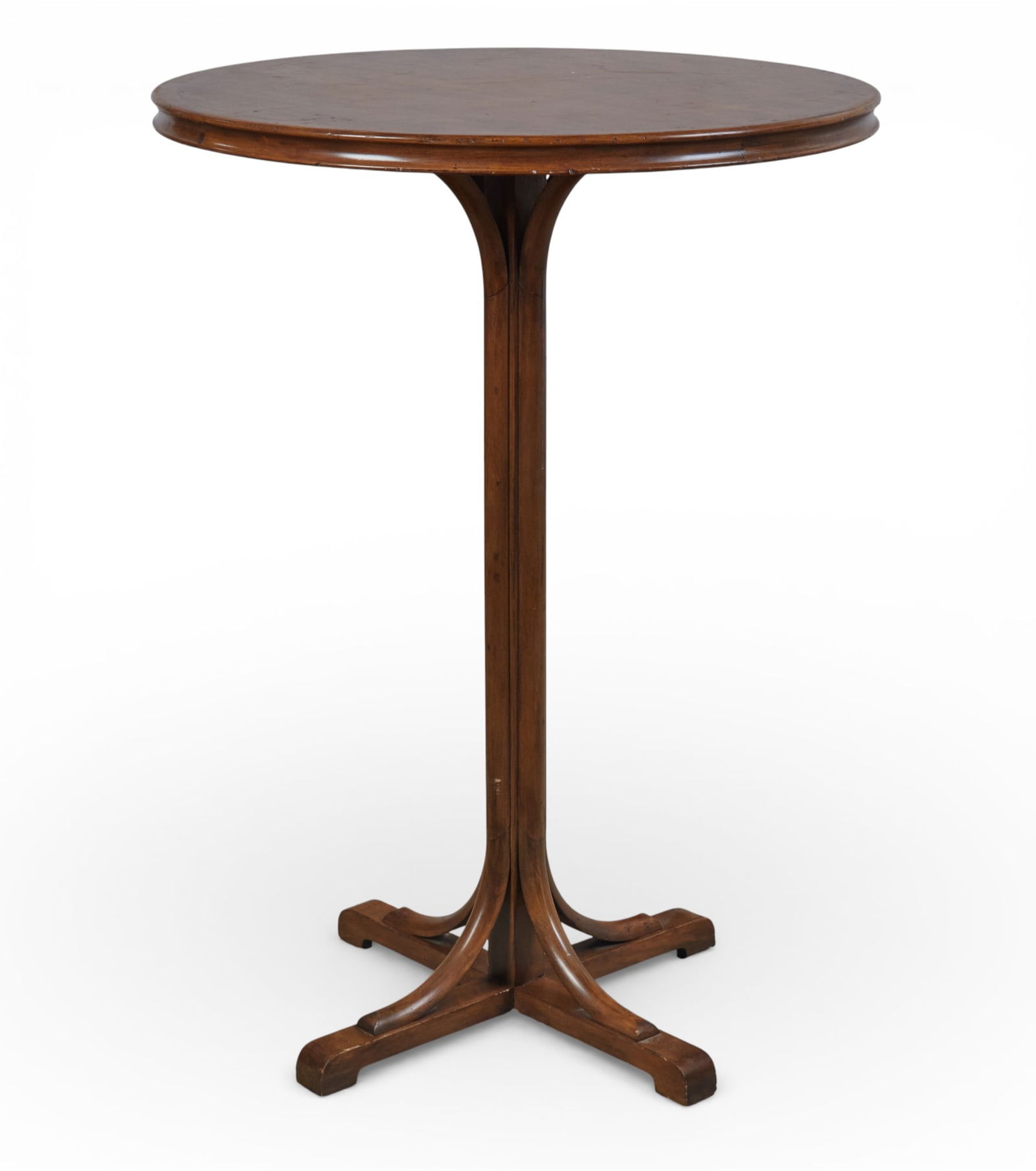 A circular high occasional table, modern: A circular high occasional table modern height 42in (107cm); diameter 30in (76cm)