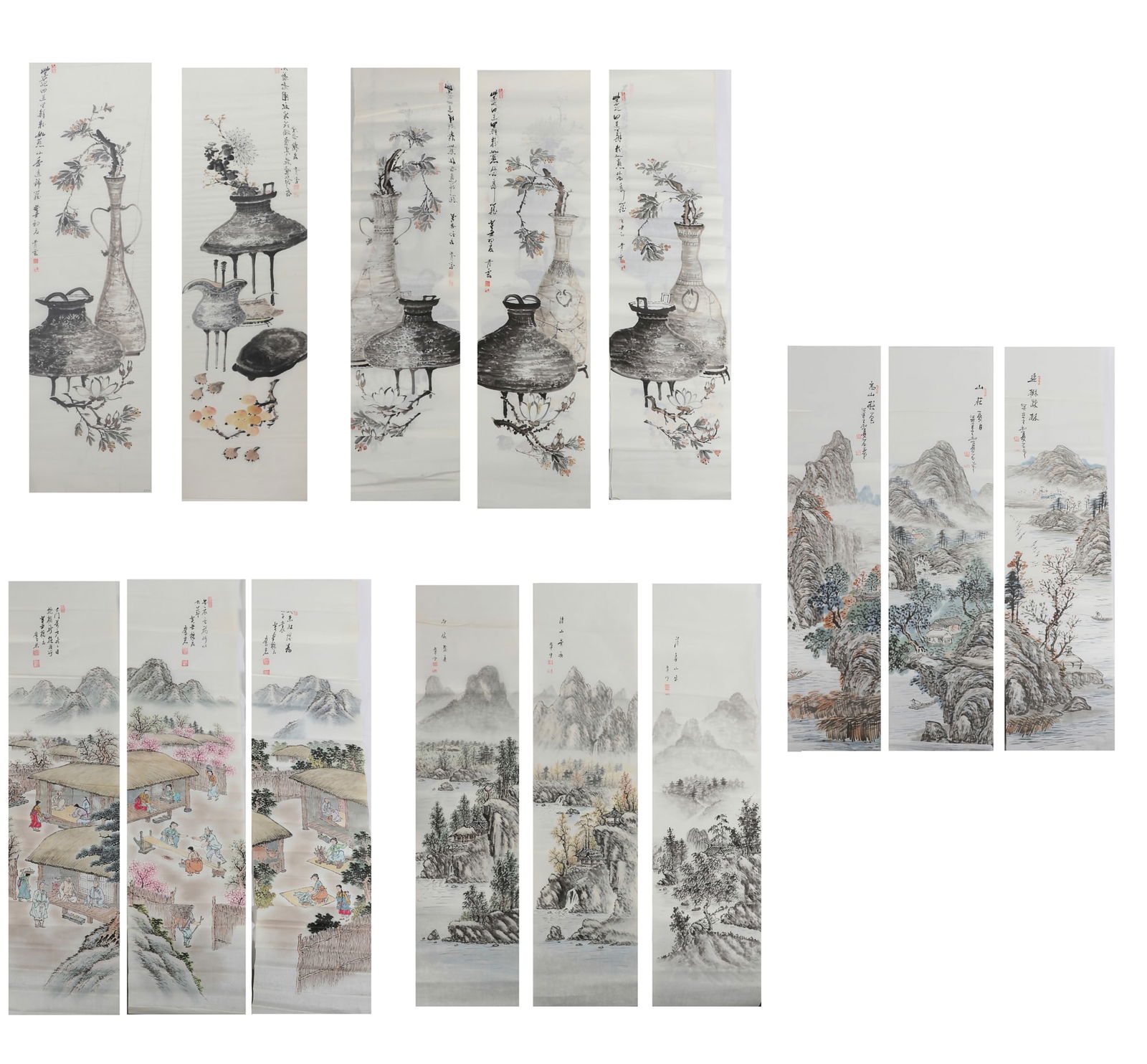 A group of Korean scrolls: A group of Korean scrolls