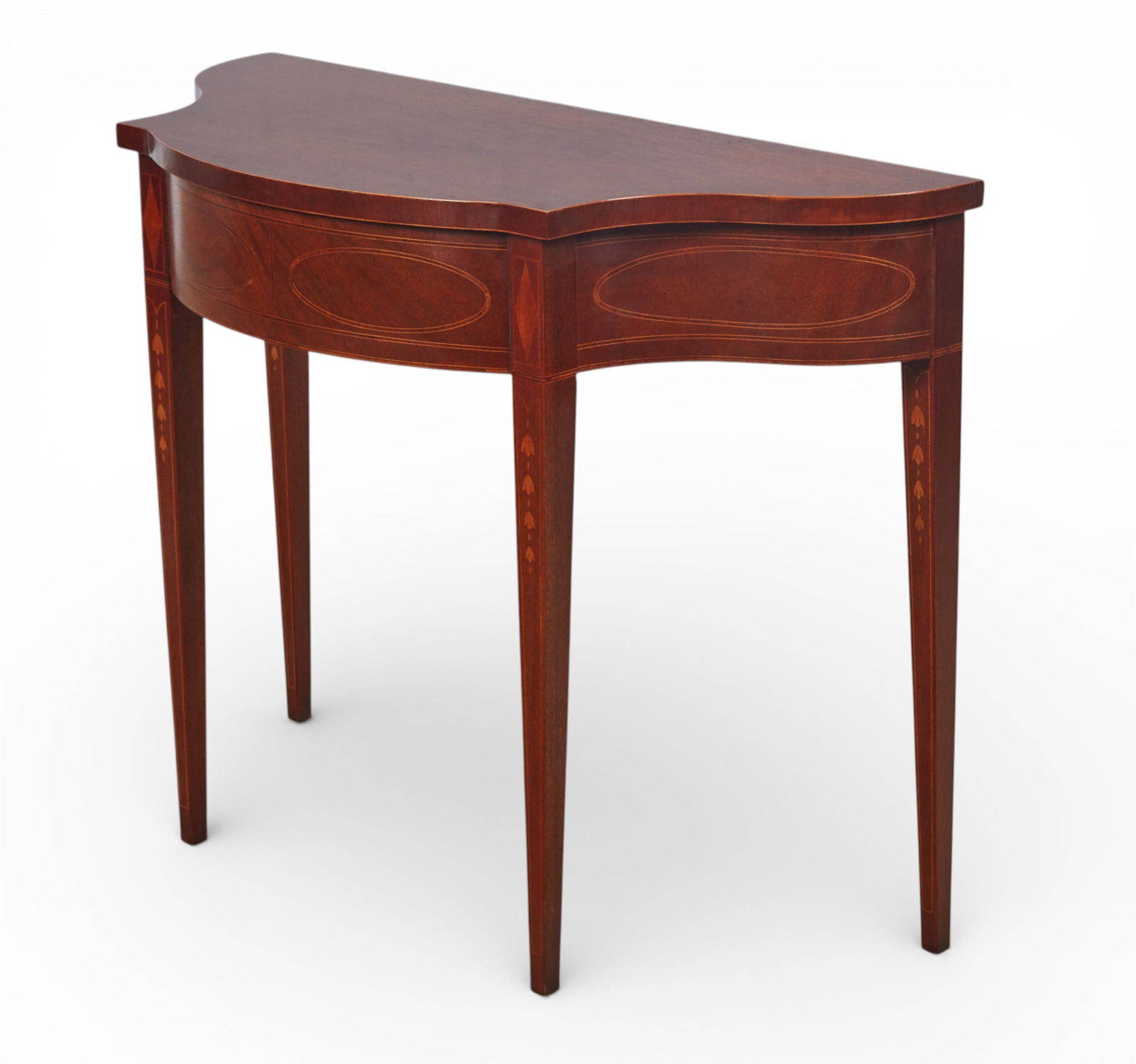 A Baker Federal style inlaid mahogany side table, modern (1 of 8)