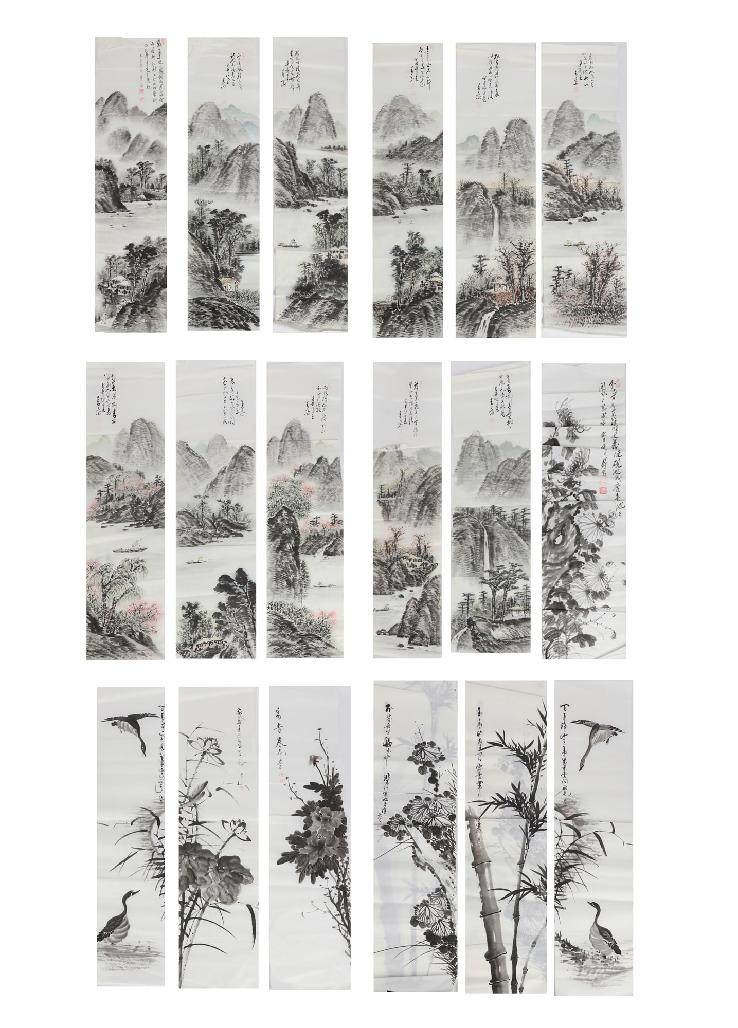 A group of Korean scrolls: A group of Korean scrolls
