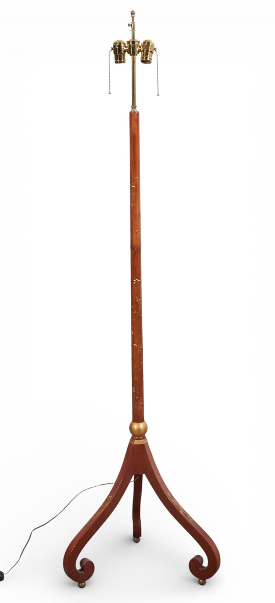 A parcel gilt foliate decorated floor lamp (1 of 6)