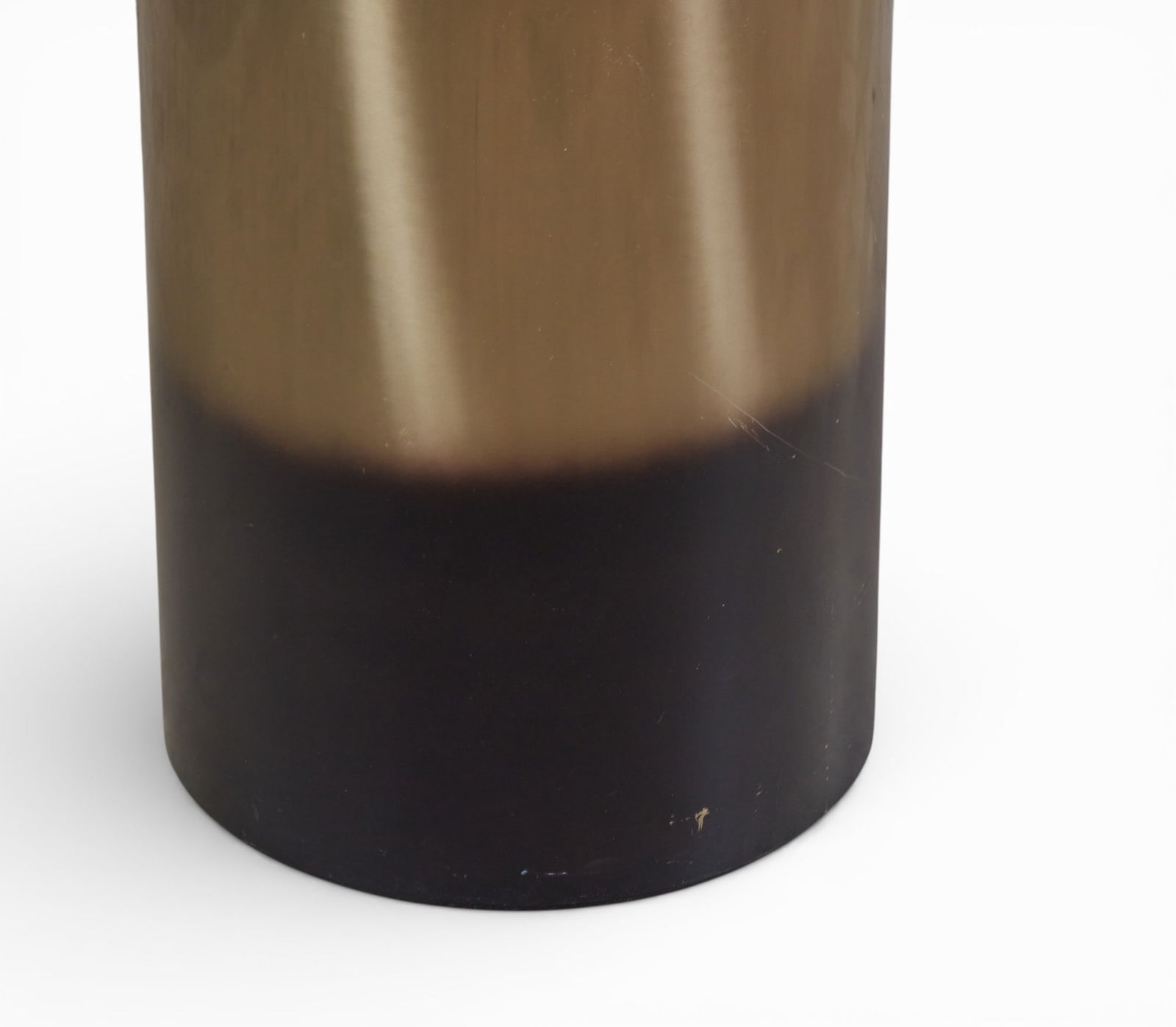 A two tone round metal side table - 2