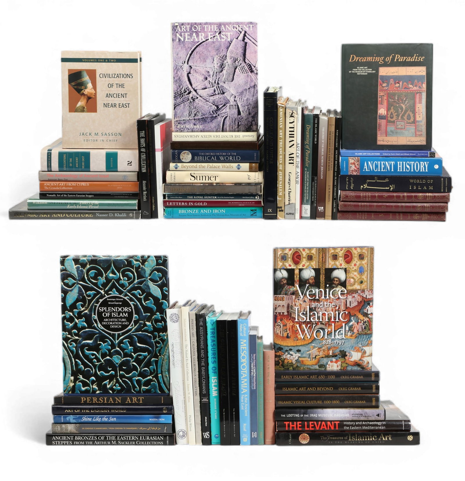 A large group of reference works on Near-Eastern and Islamic Art (59): A large group of reference works on Near-Eastern and Islamic Art (59) lot includes approximately fifty nine reference works on South-Asian, Near-Eastern, and Islamic Art