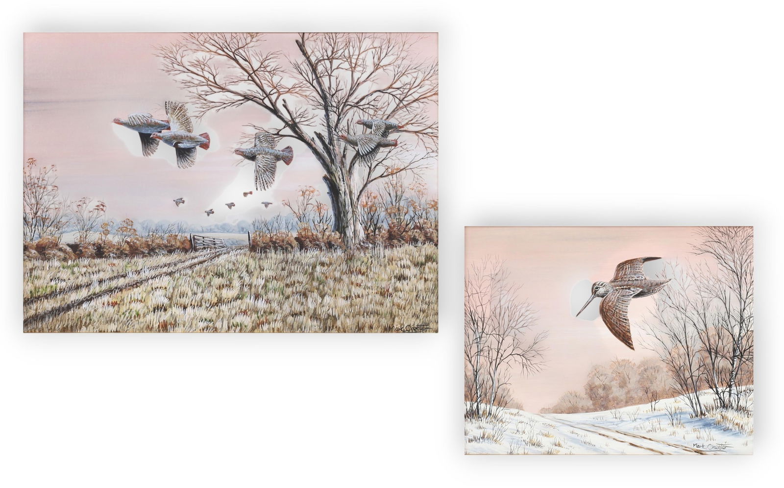 Mark S. Chester (Britain, b.1960), Through the Trees and the Open Gate (2), acrylic on board: Mark S. Chester(Britain, b.1960)Through the Trees and the Open Gate (2)acrylic on boardEach signed to lower rightlargest 11 x 15in (28 x 38cm)