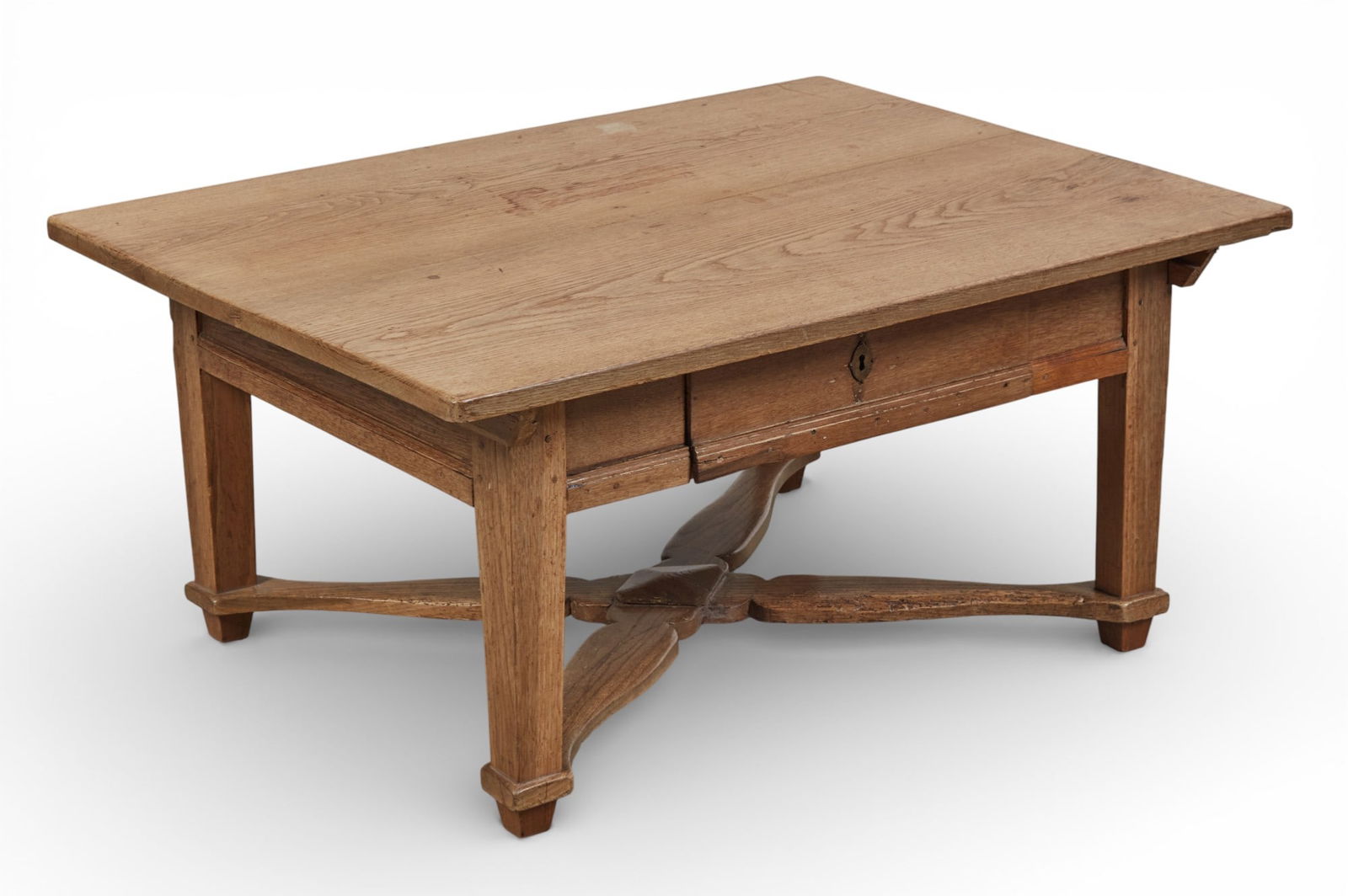 A Baroque style oak low table, Incorporating antiques and later elements: A Baroque style oak low tableIncorporating antiques and later elementsWith one frieze drawer.height 20 1/4in (50.5cm); width 42 1/2in (106cm); depth 32 3/4in (82cm)