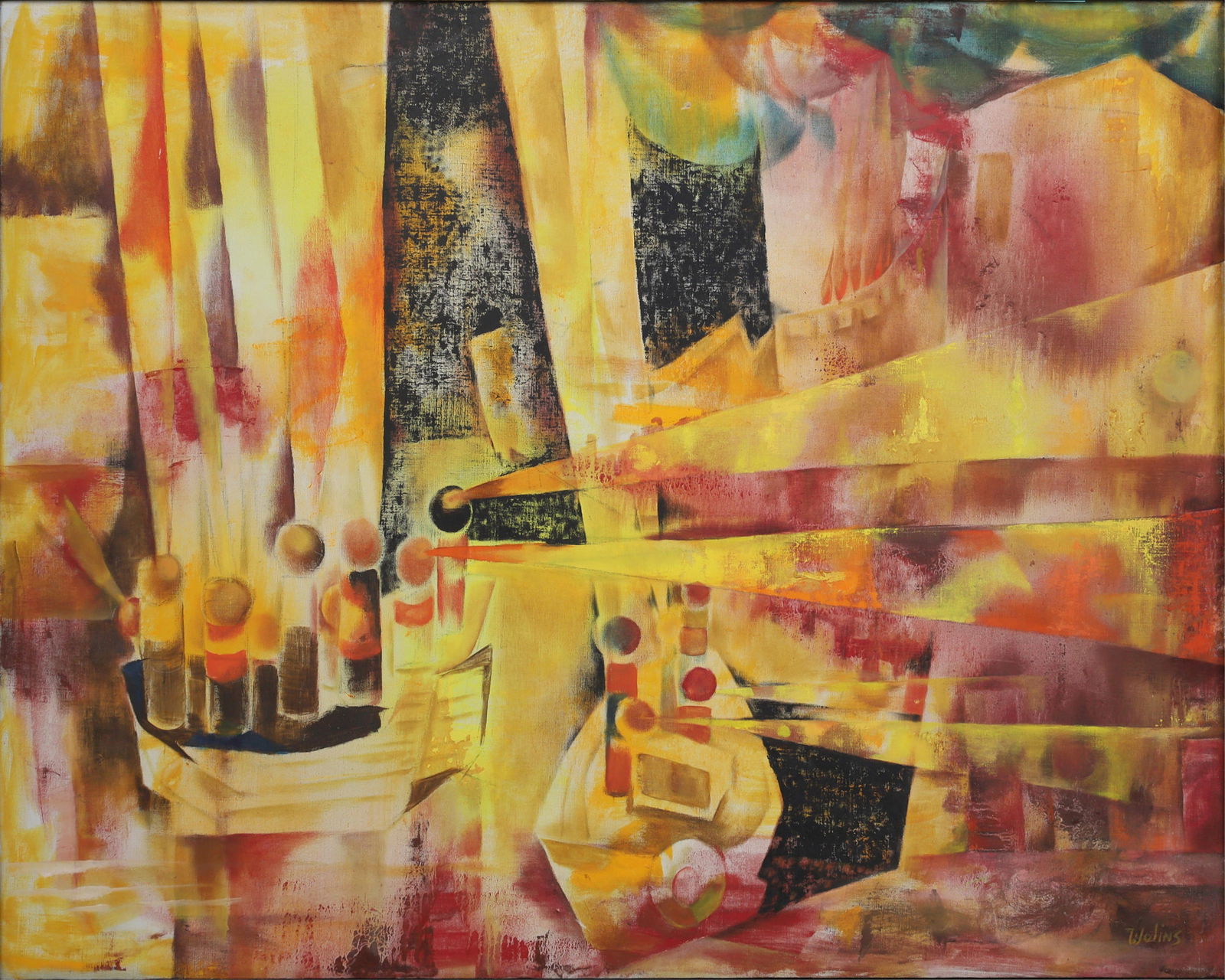 Joseph Wolins (American, 1915-1999), Untitled (Abstract Composition), oil on canvas (1 of 5)