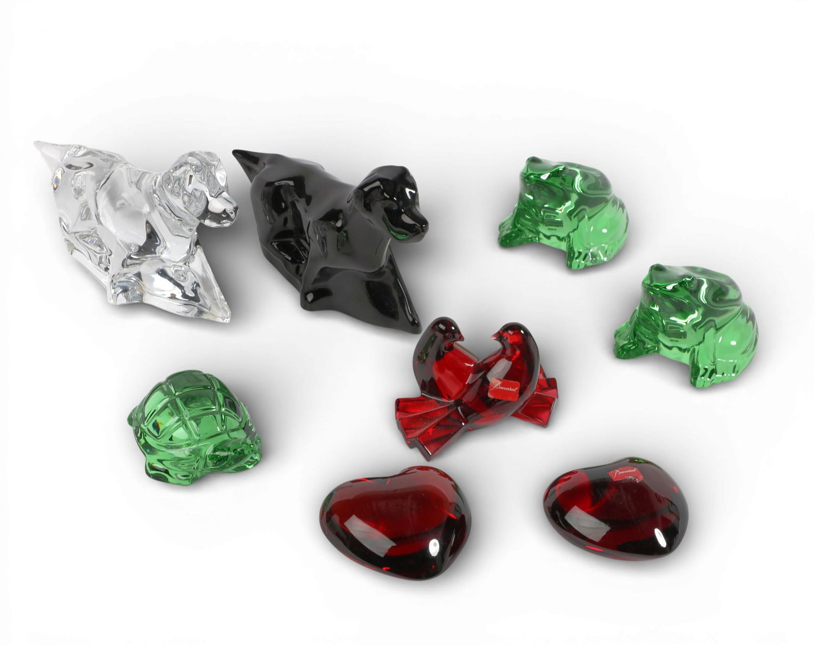 A group of eight Baccarat glass table ornaments, Modern (1 of 6)