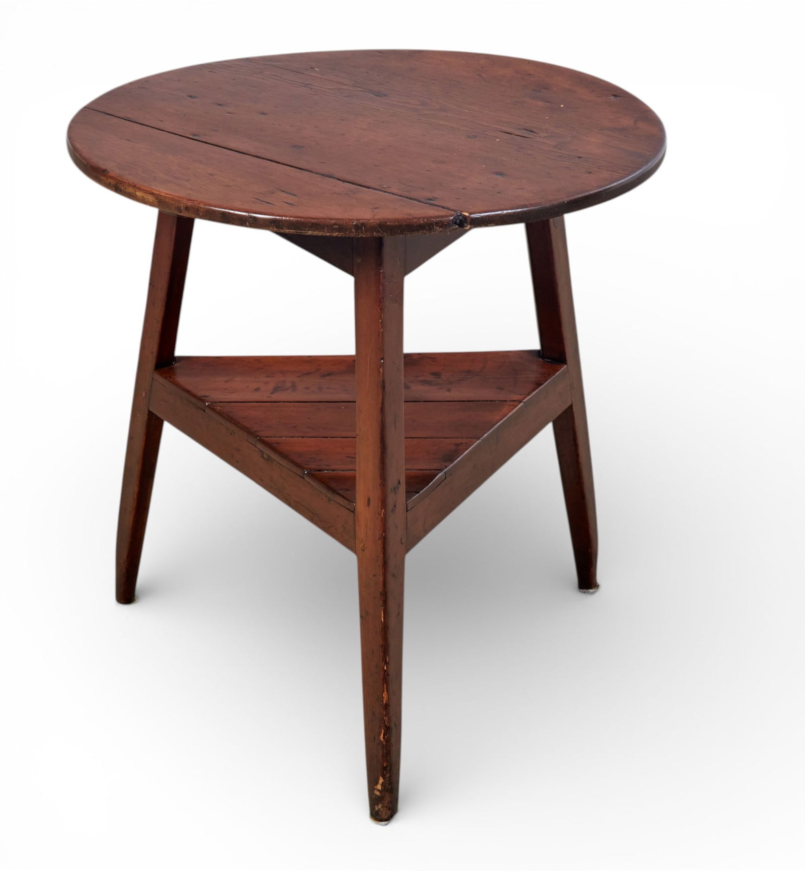 An English provincial mixed wood cricket table, 19th century (1 of 5)