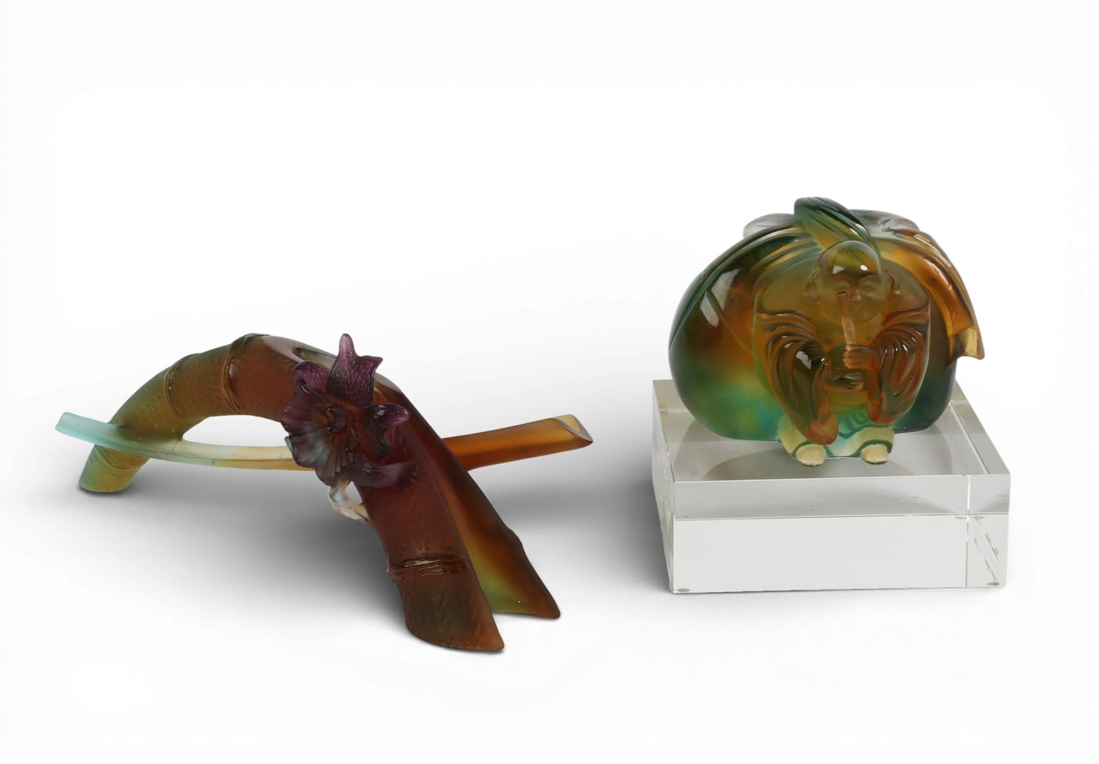 Two Daum pate de verre glass table articles (1 of 5)