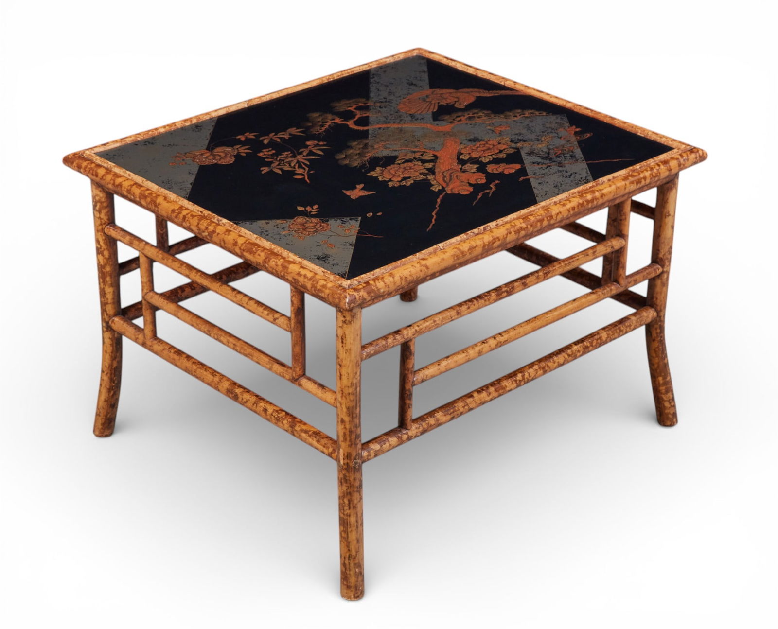 An Aesthetic Movement style bamboo and lacquer low table, 20th century (1 of 7)