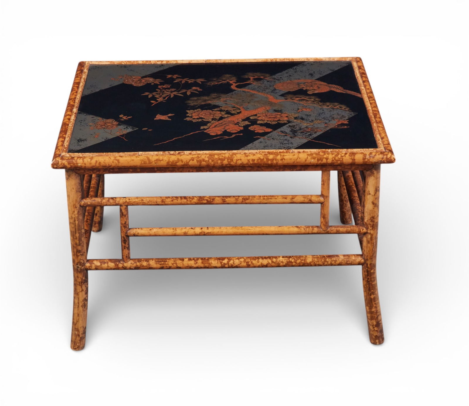 An Aesthetic Movement style bamboo and lacquer low table, 20th century - 2