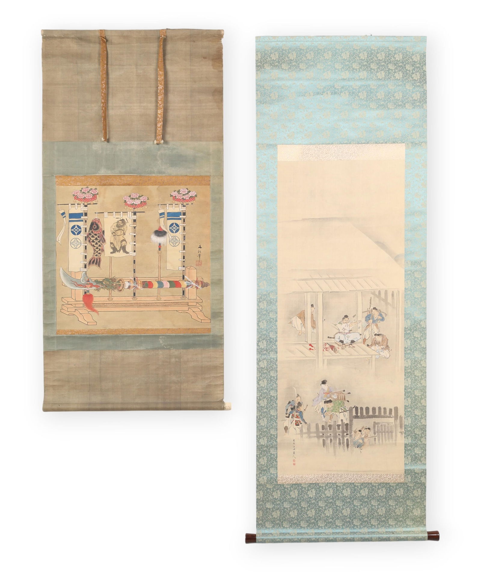 Two Japanese scrolls of military subjects (1 of 4)