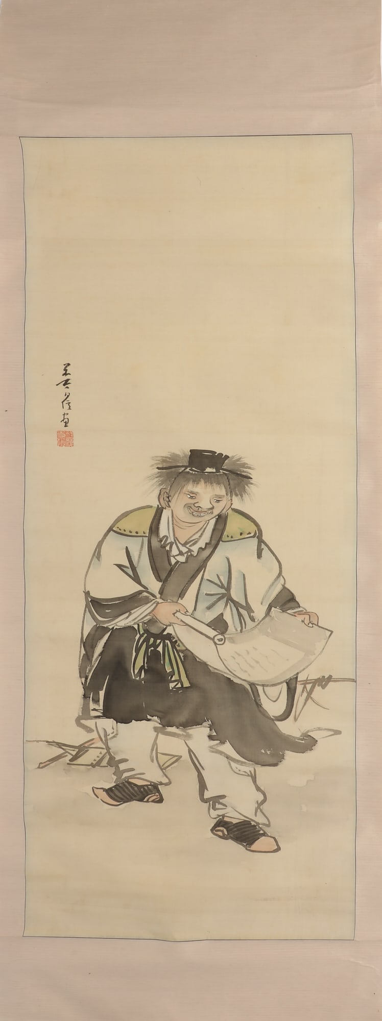 Five Japanese figural scrolls - 10