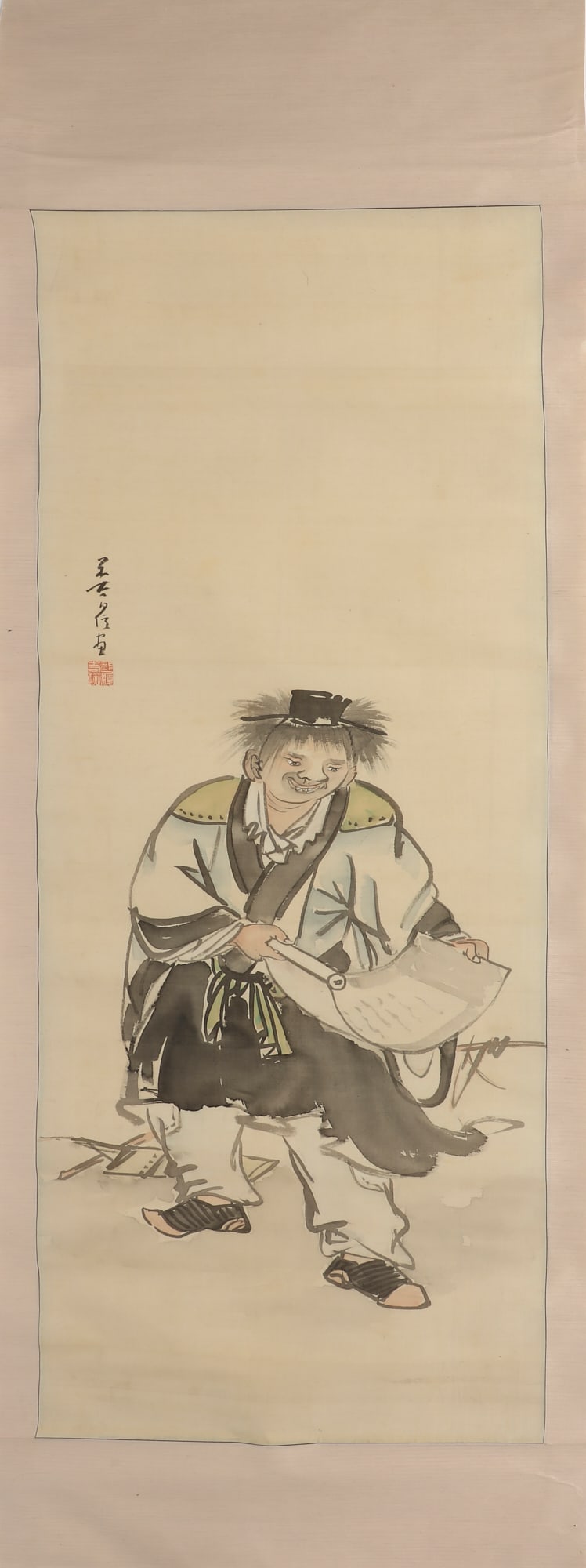 Five Japanese figural scrolls - 9