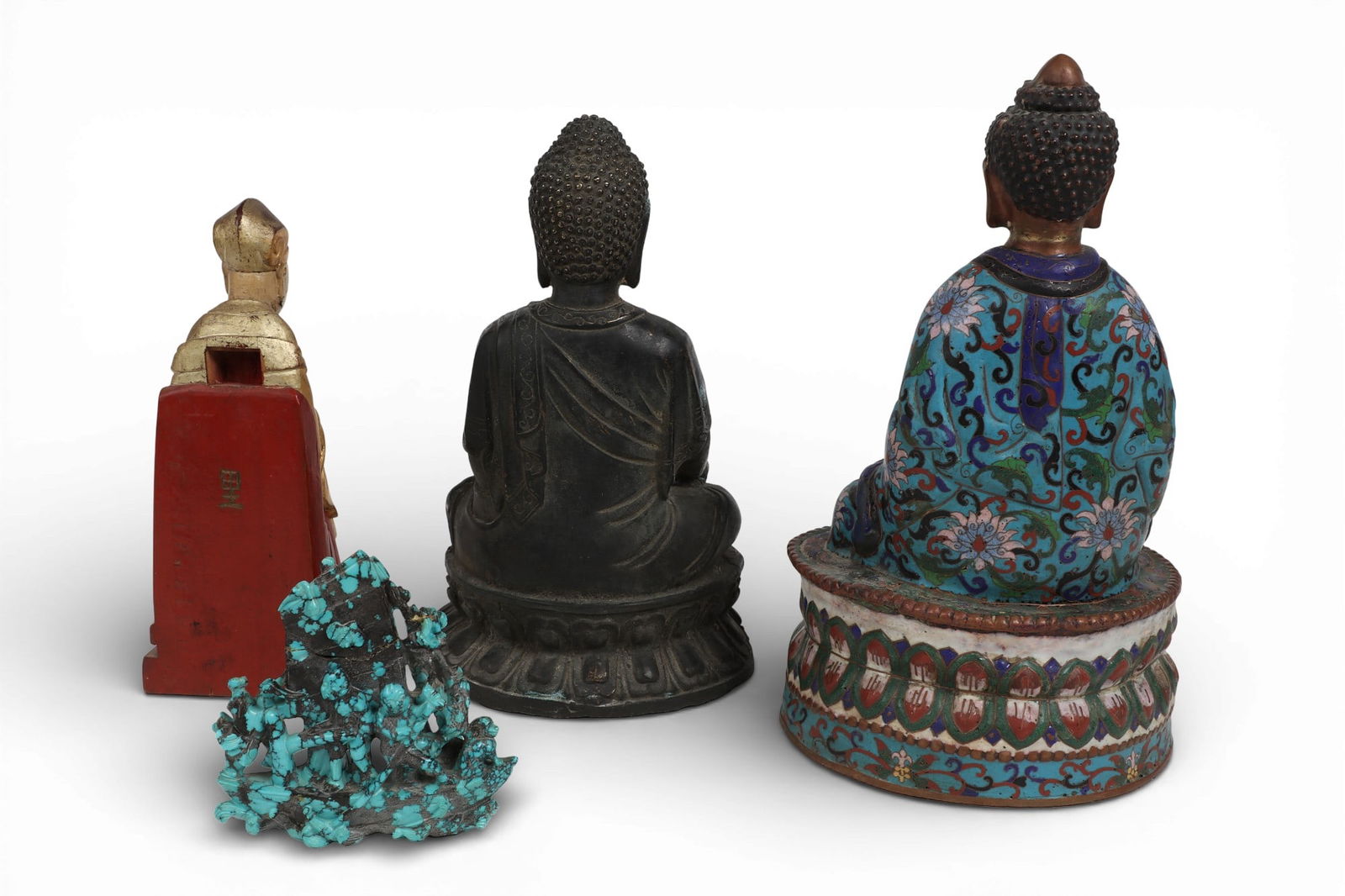 Four Asian mixed media objects - 3