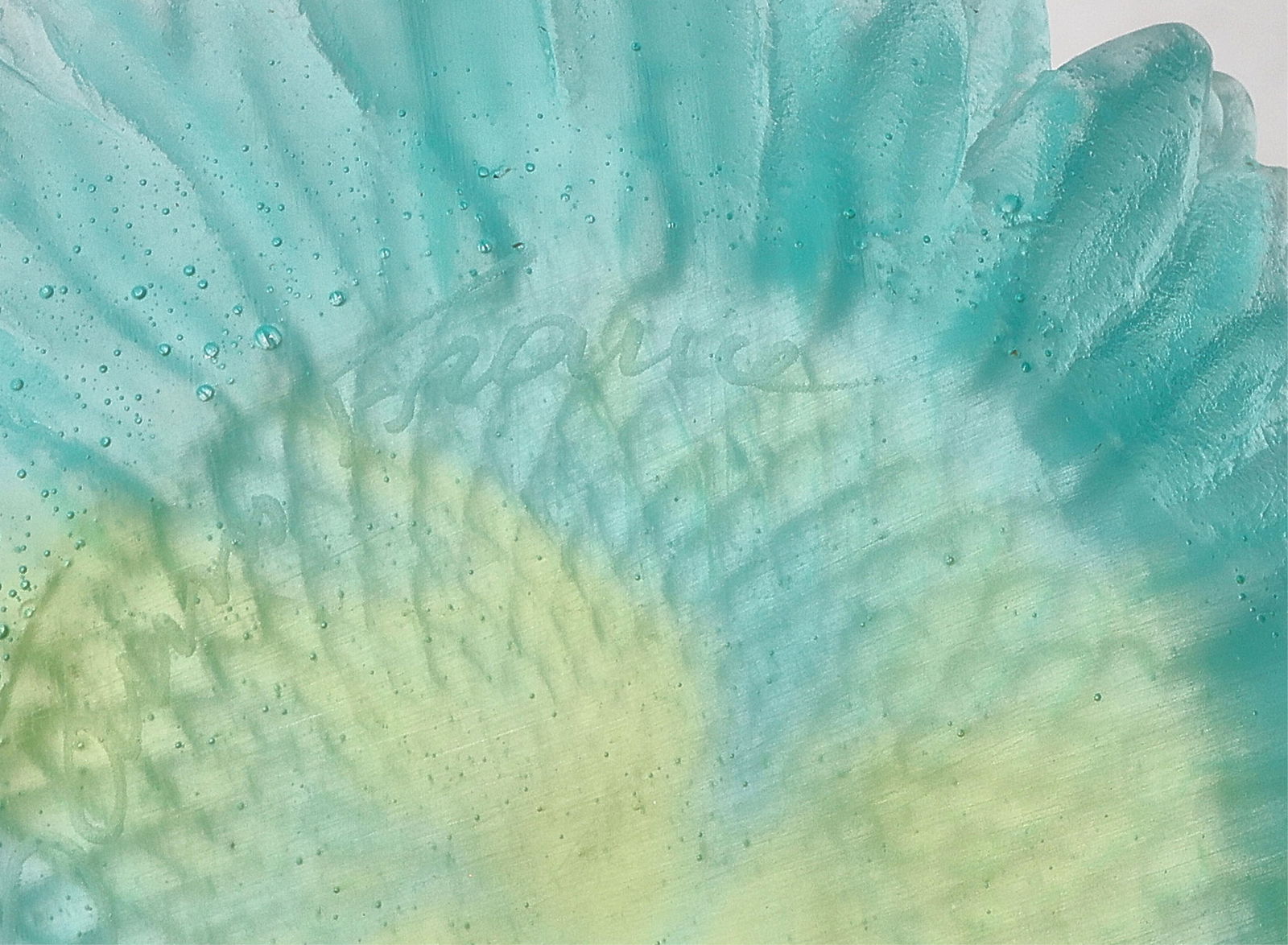 Five Daum glass table articles - 5