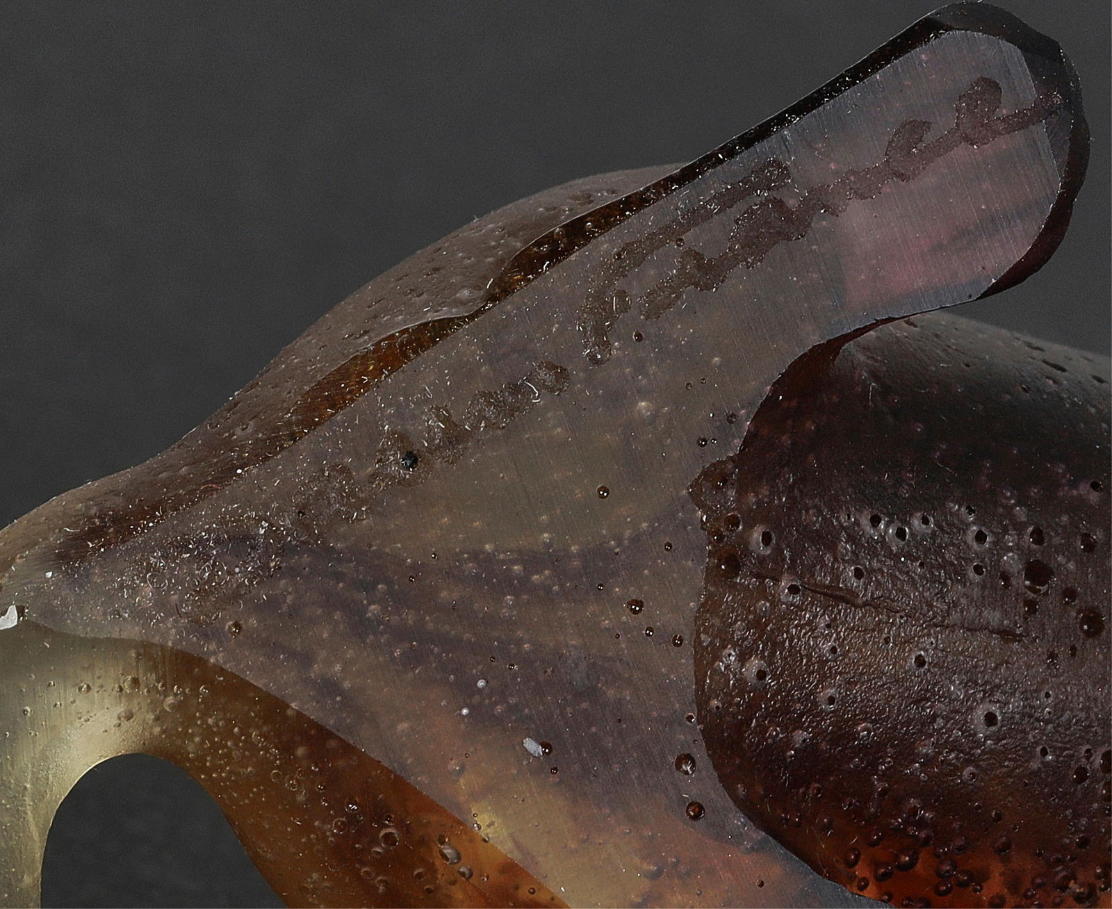 Five Daum glass table articles - 7