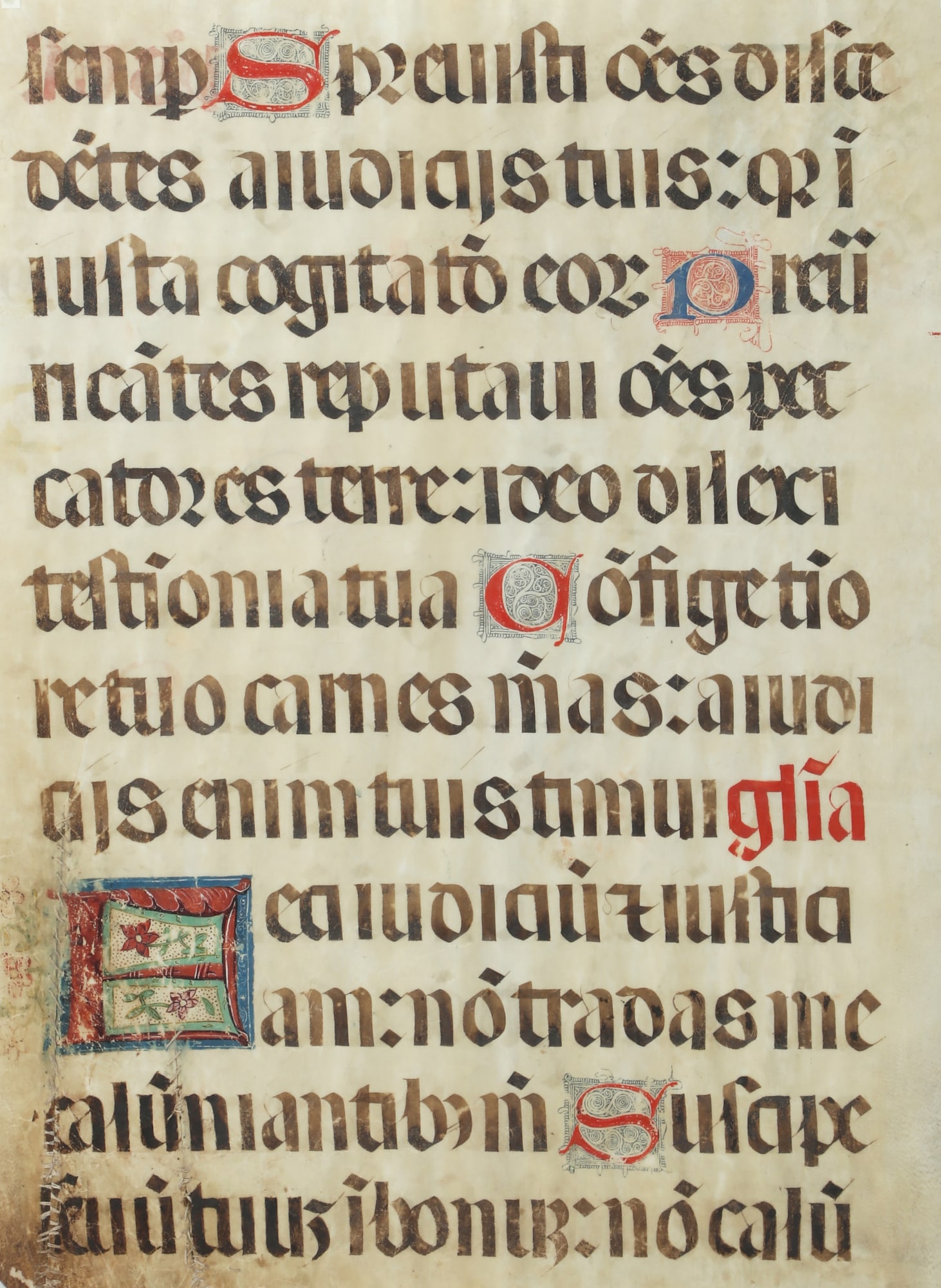 An Italian antiphonal psalm on vellum (1 of 3)