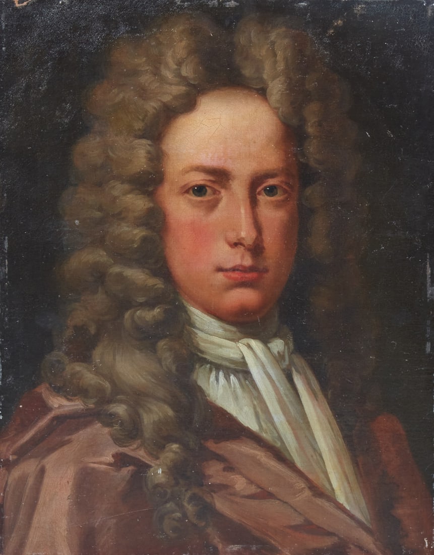 English School (18th century), Portrait of a gentleman, oil on canvas (1 of 5)